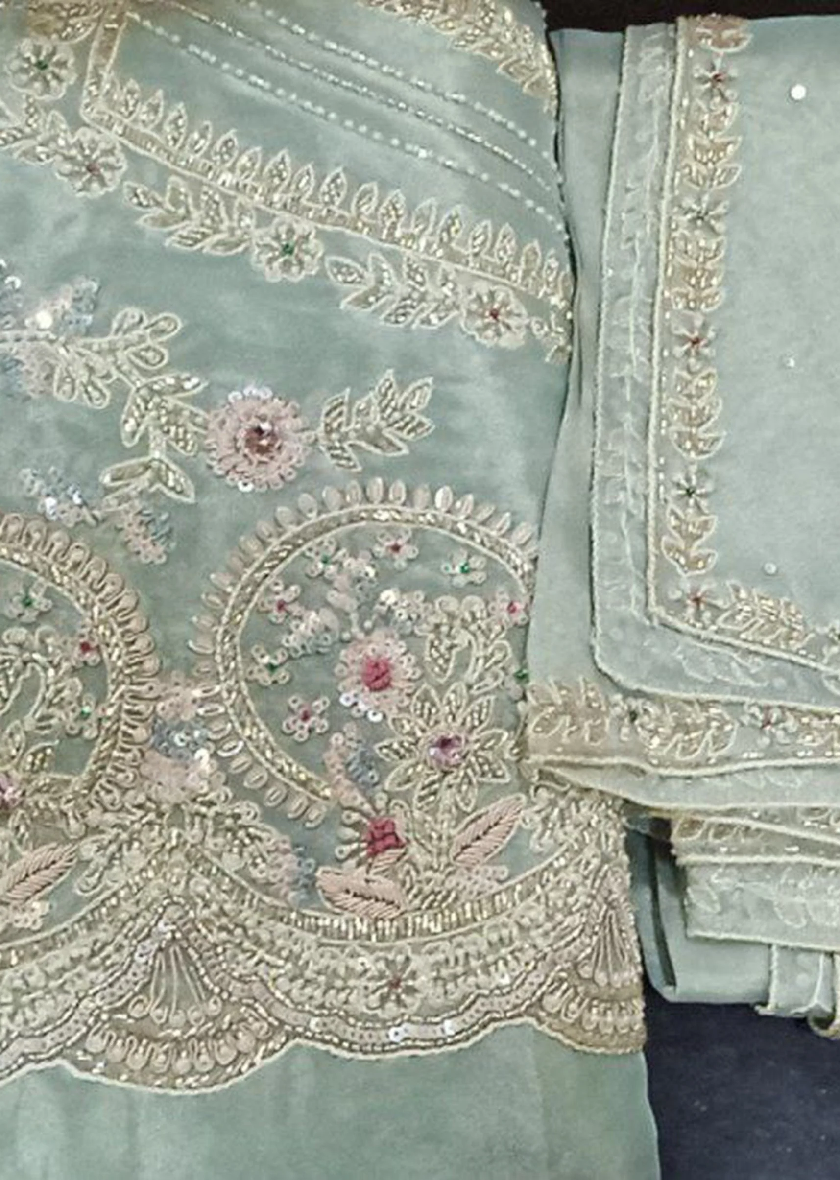 Pistachio Mist Dress Material