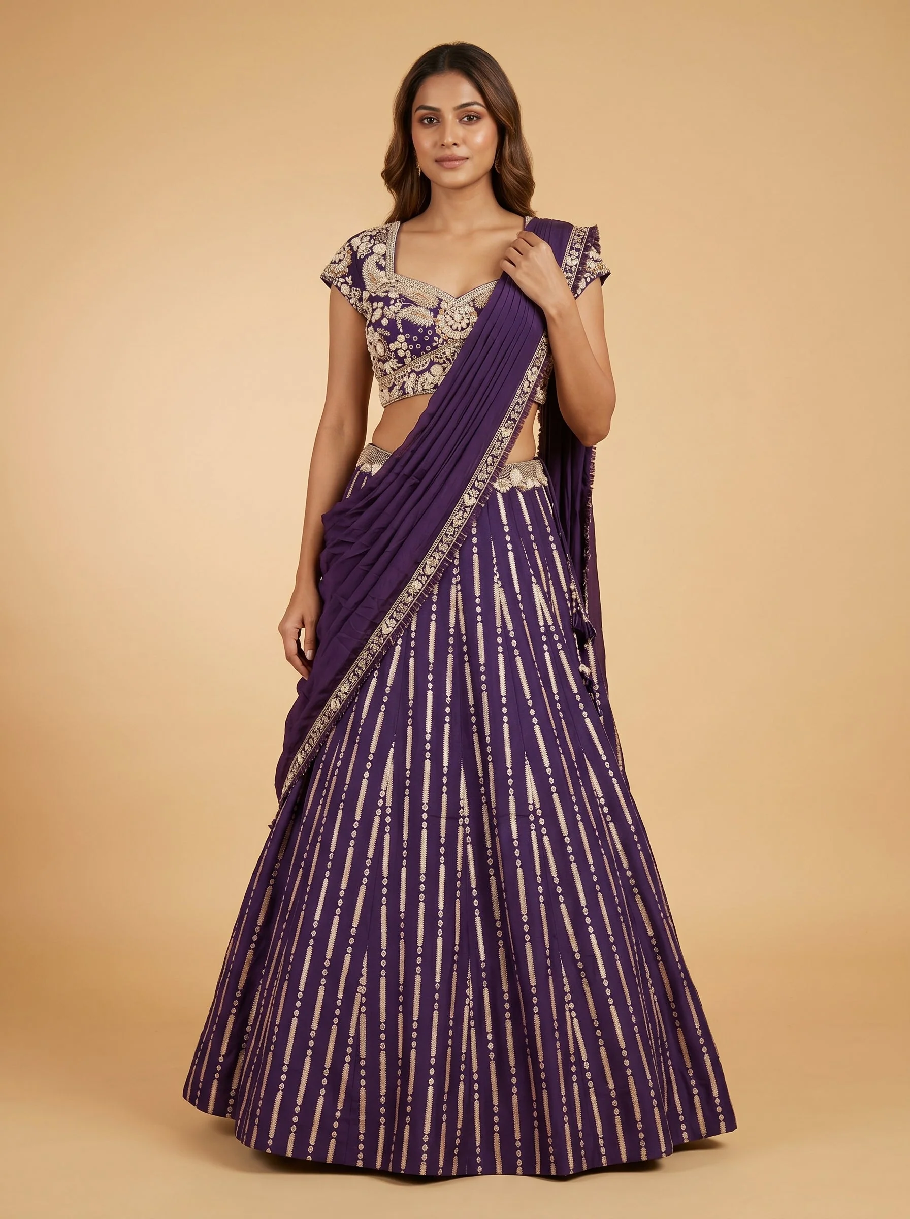 Plum Regal Lehenga