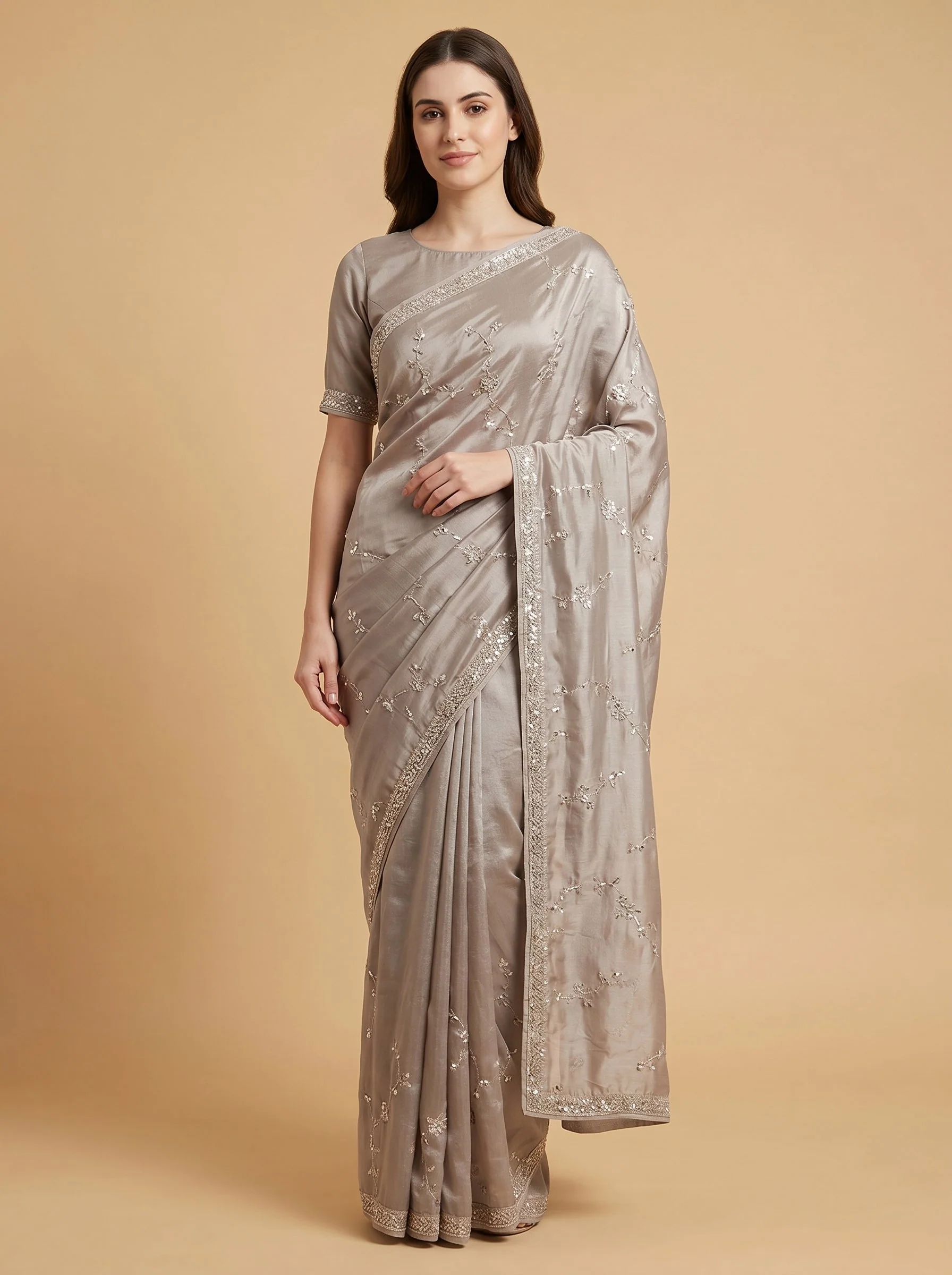 Powder Blue Elegance Saree