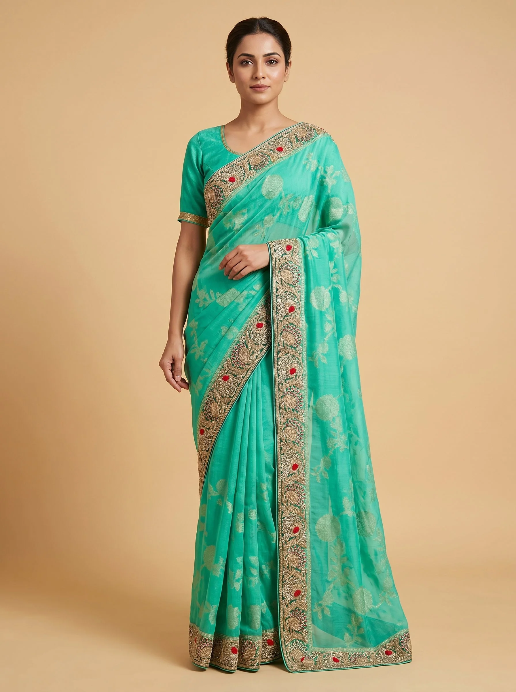 Powder Blue Glow Saree