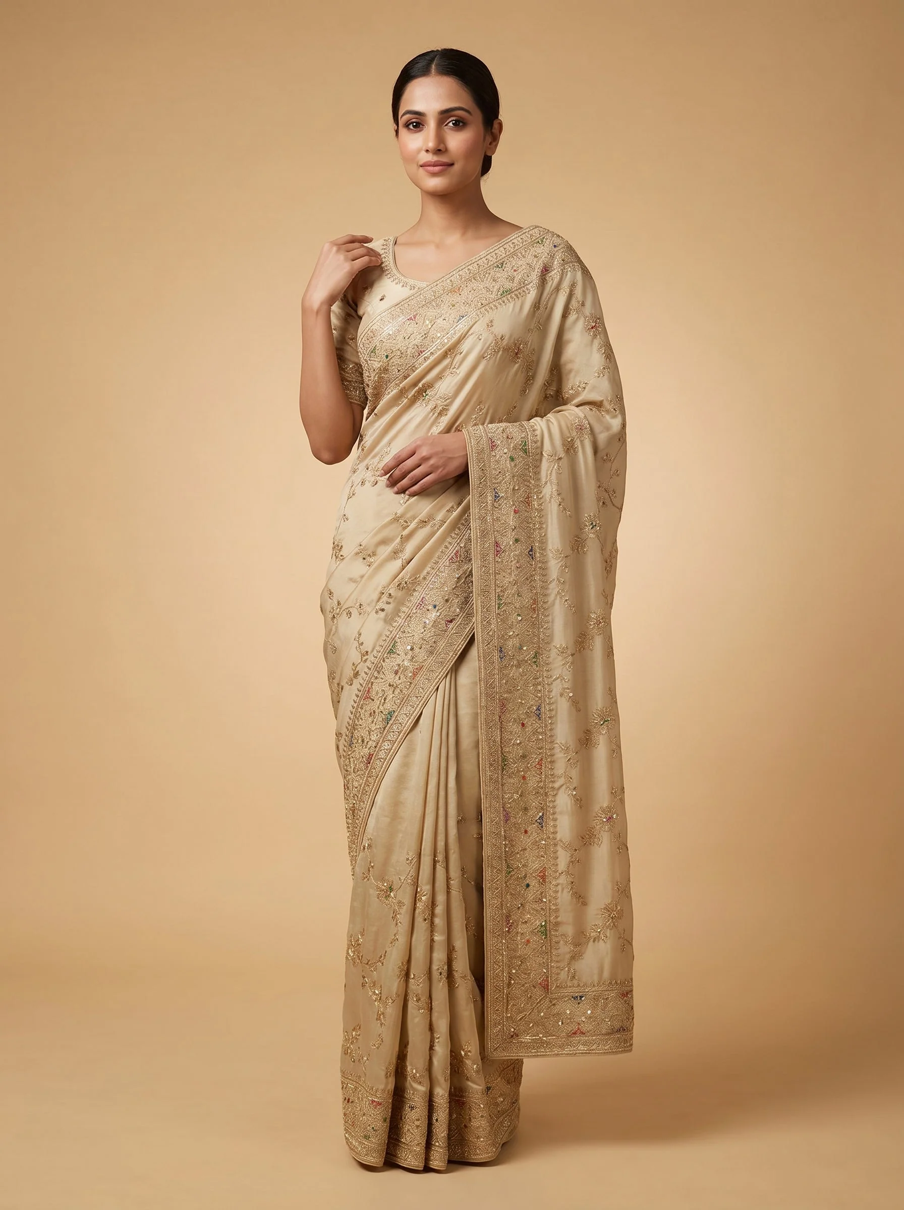 Pure White Charm Saree
