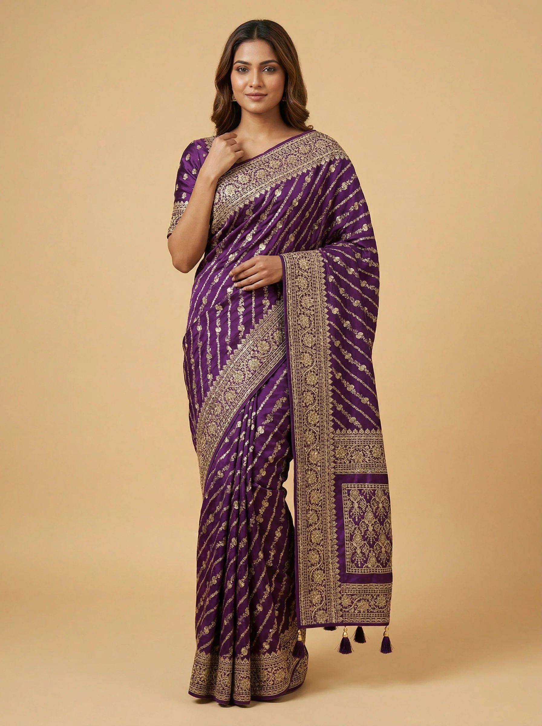 Purple Commanding Power Saree