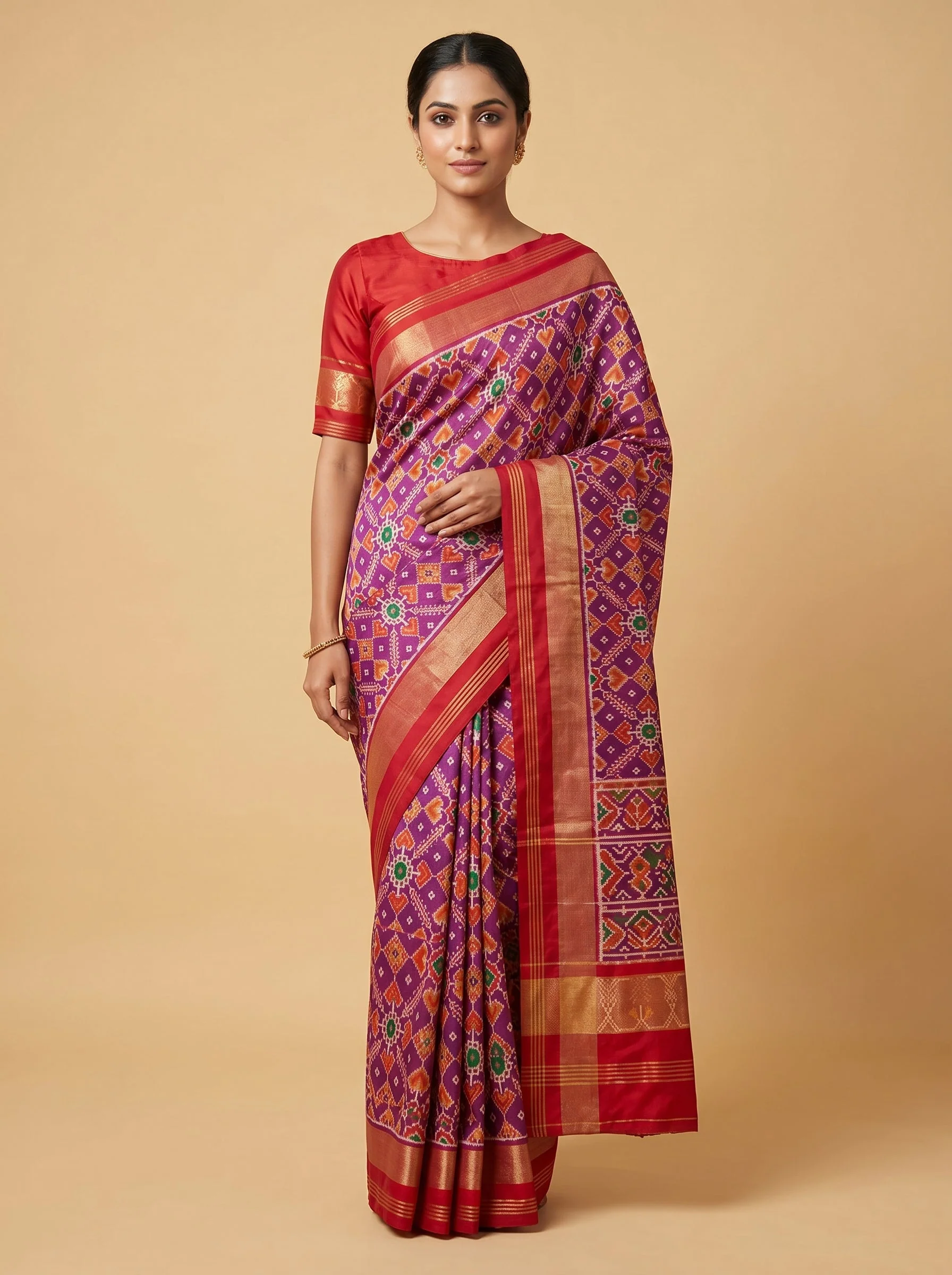Purple Deep Loom Handloom Saree