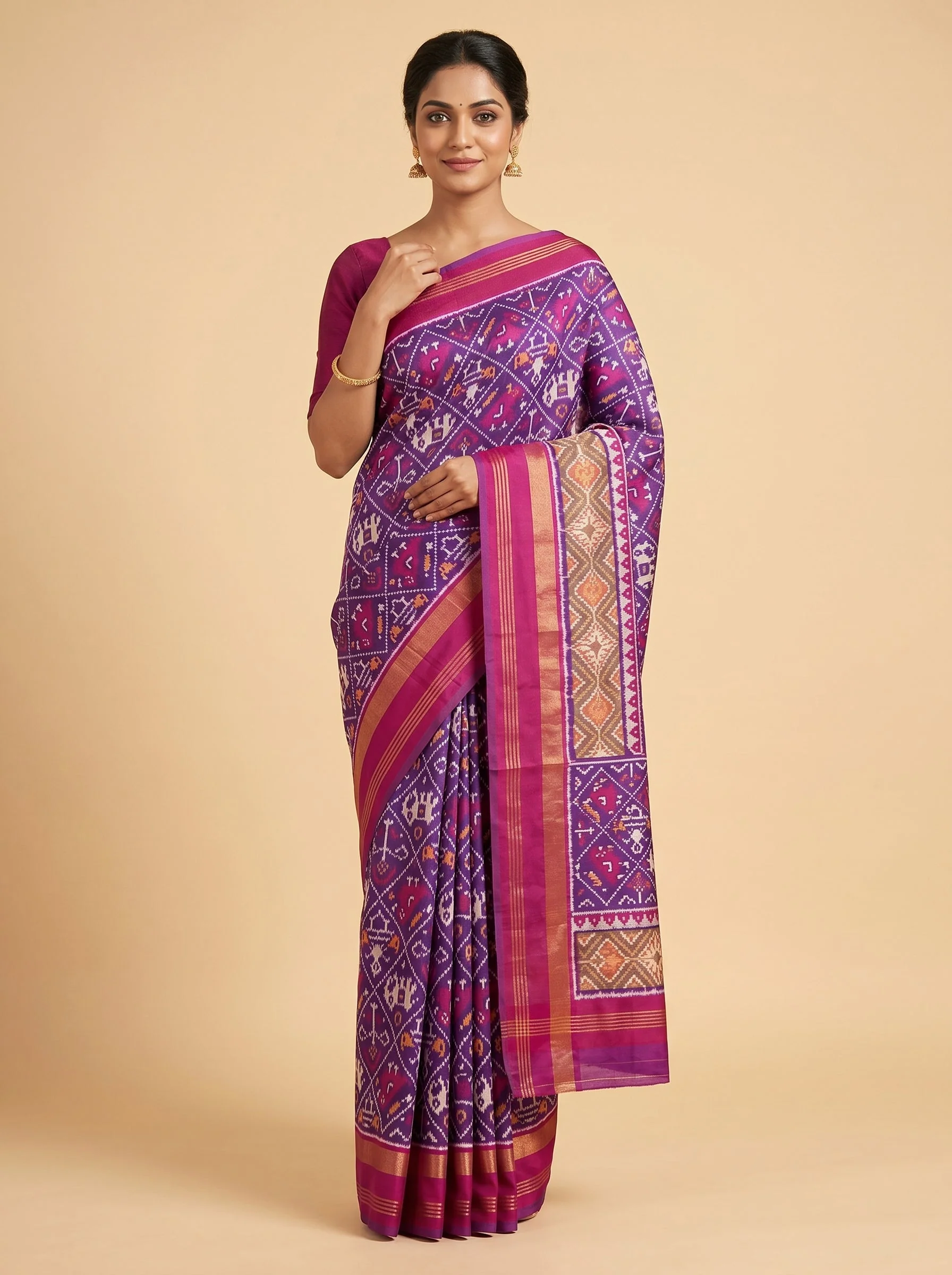 Purple Dynasty Loom Handloom Saree