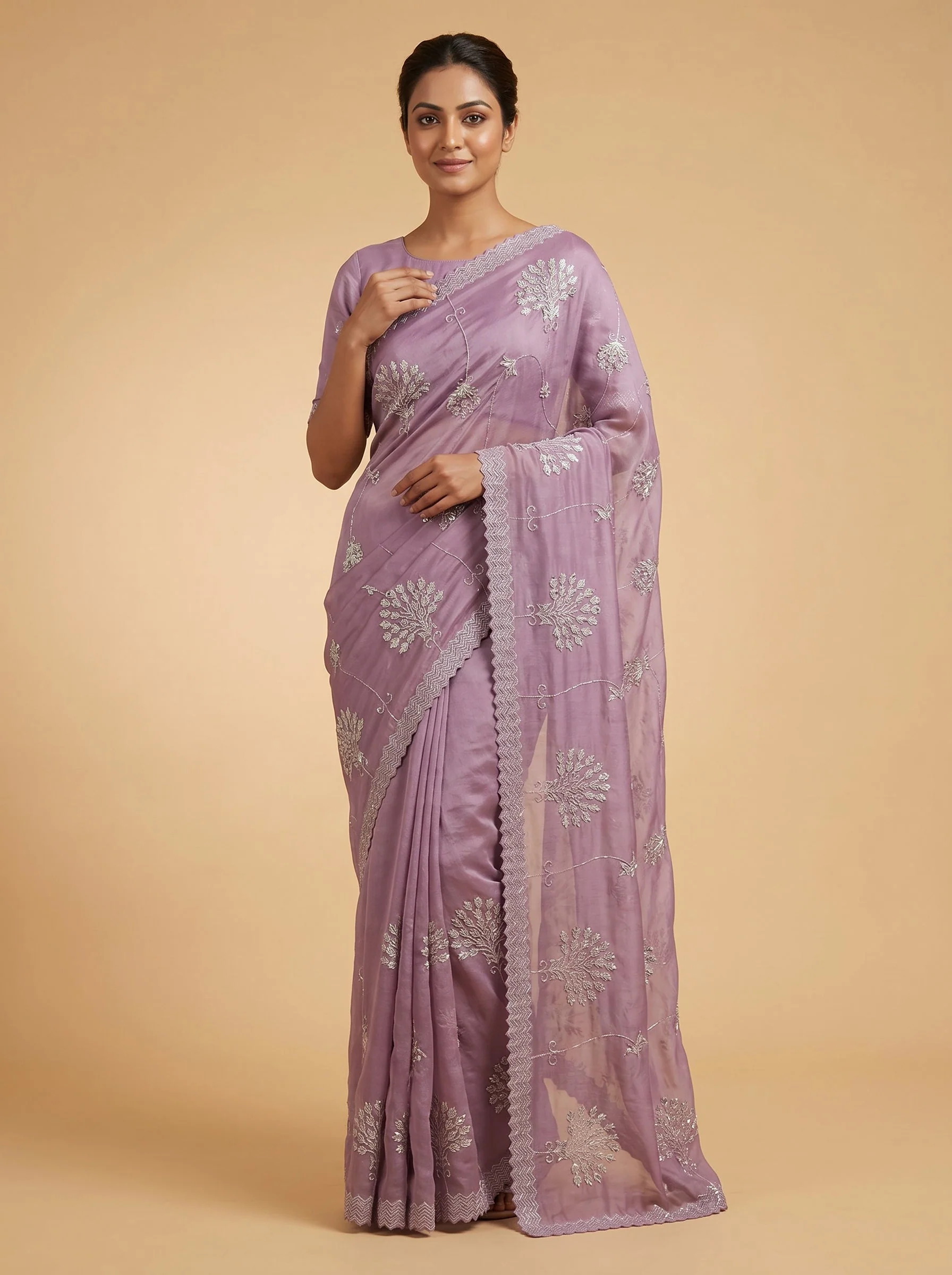 Purple Glow Essence Saree