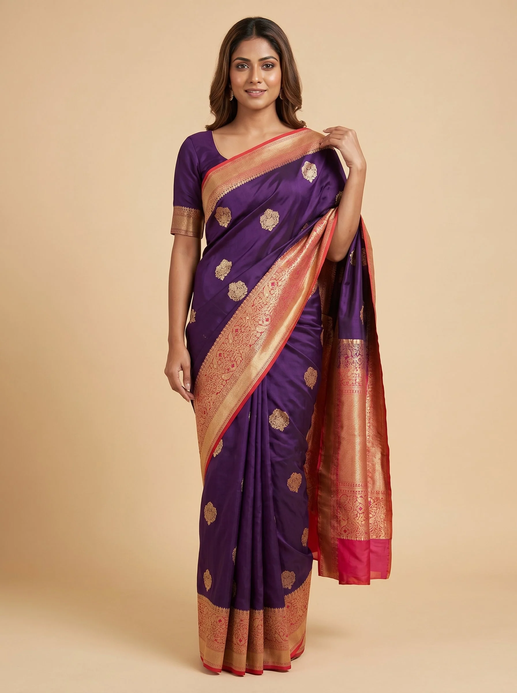Purple Heritage Depth Handloom Saree