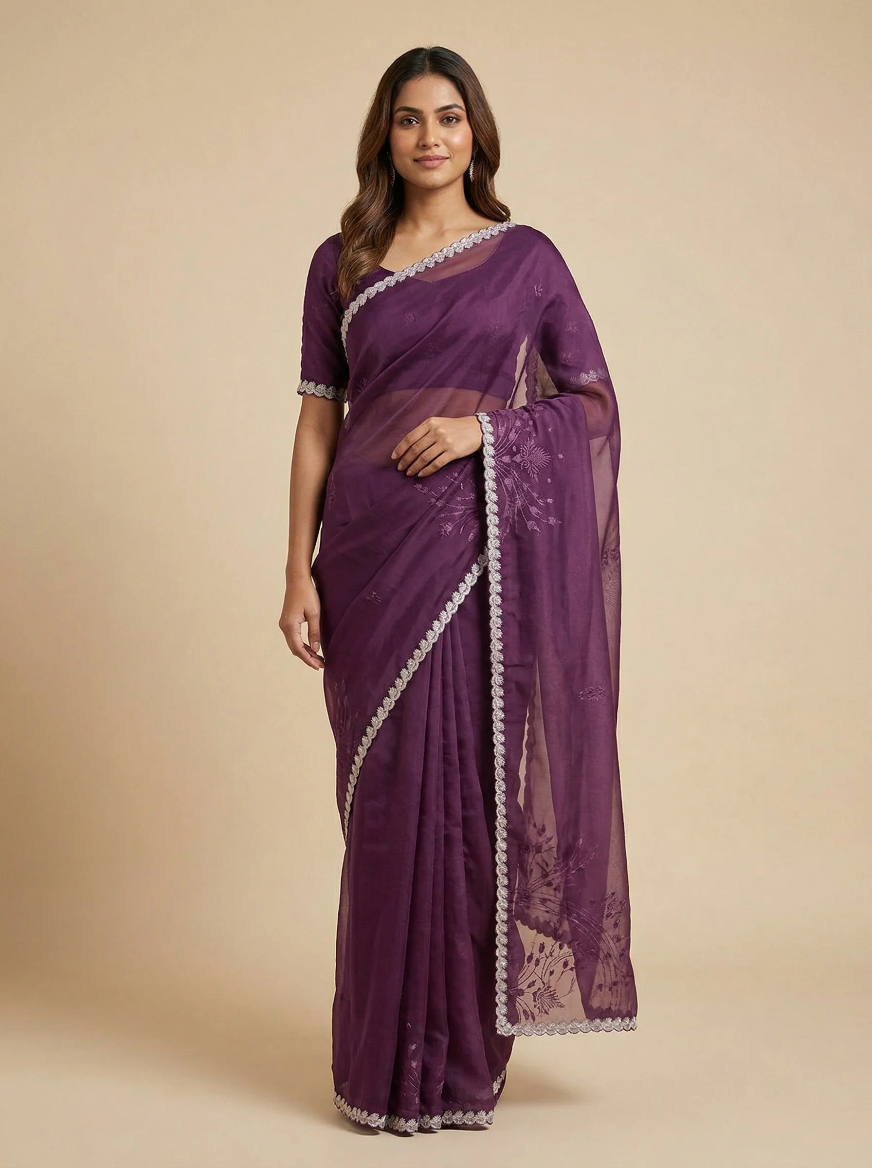Purple Imperial Heritage Saree