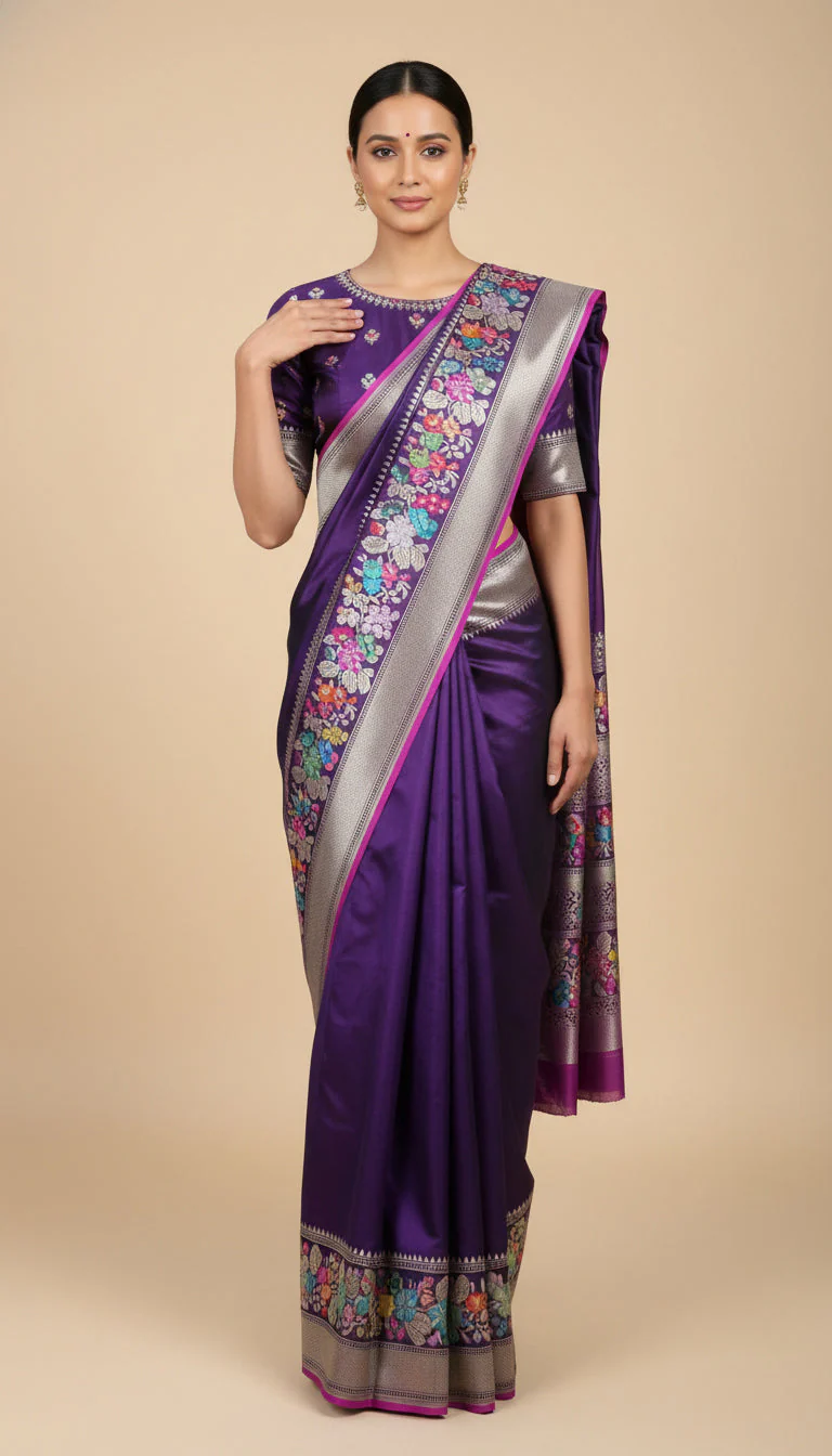 Purple Noble Handloom Saree