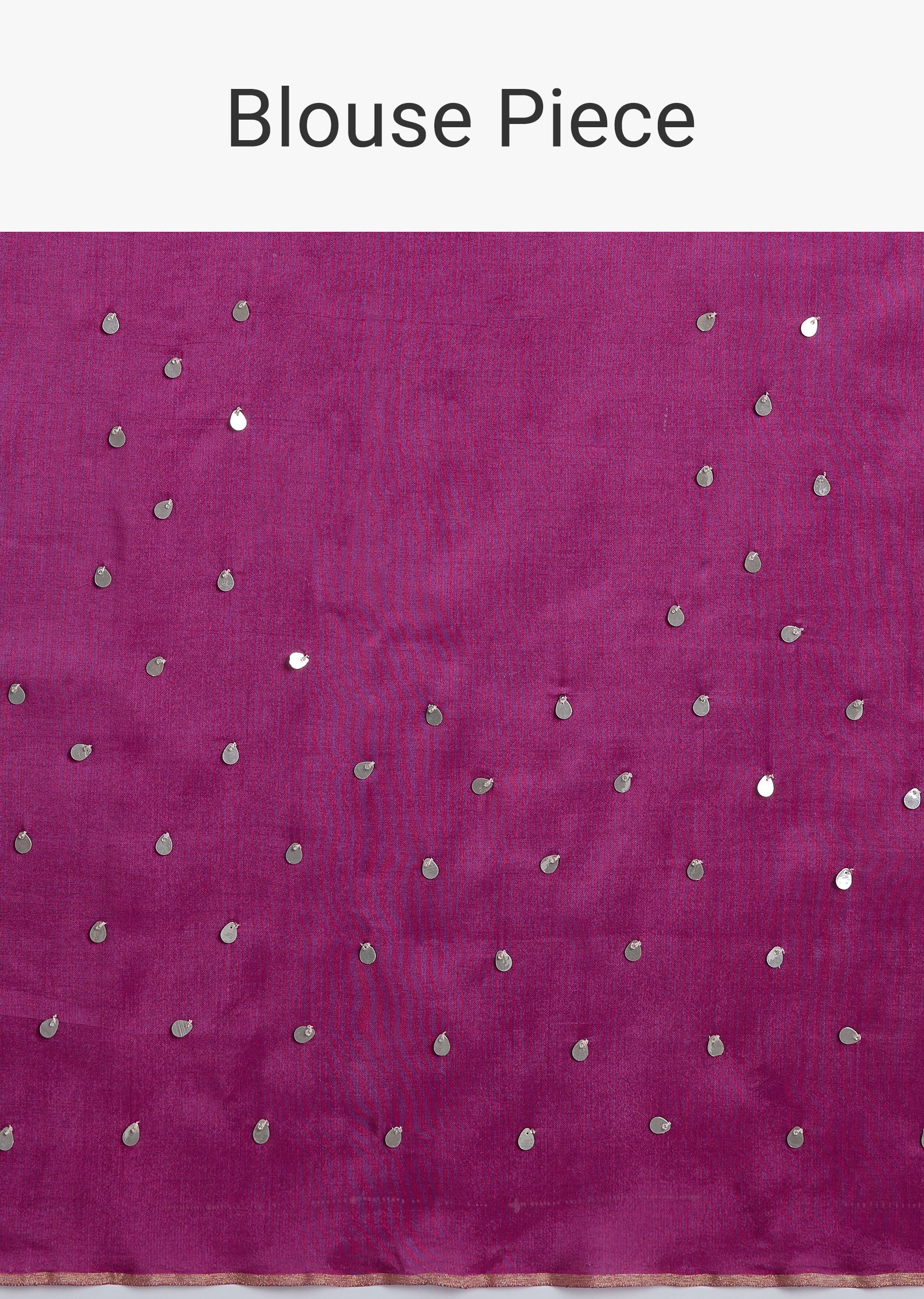 Purple Ombre Tissue Saree With Scallop Border - Image 11