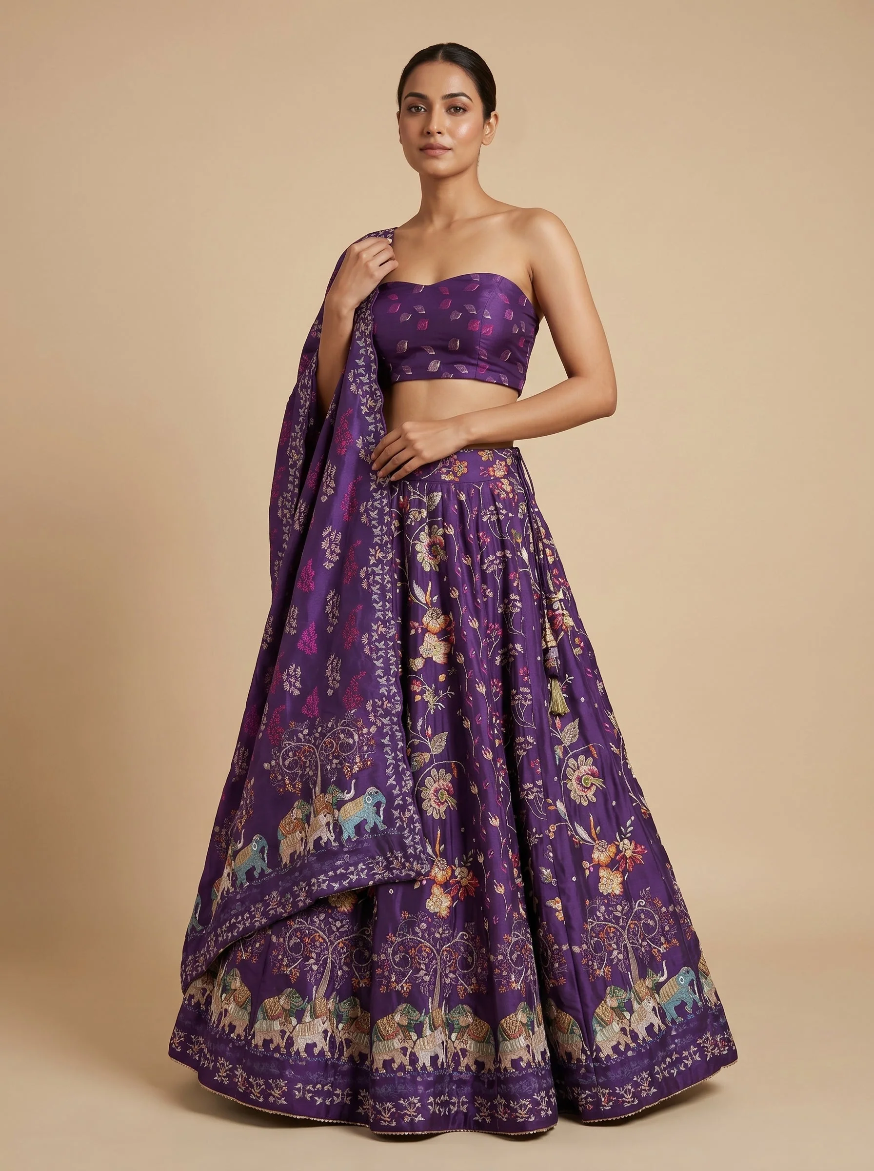 Purple Regal Bridesmaid Lehenga