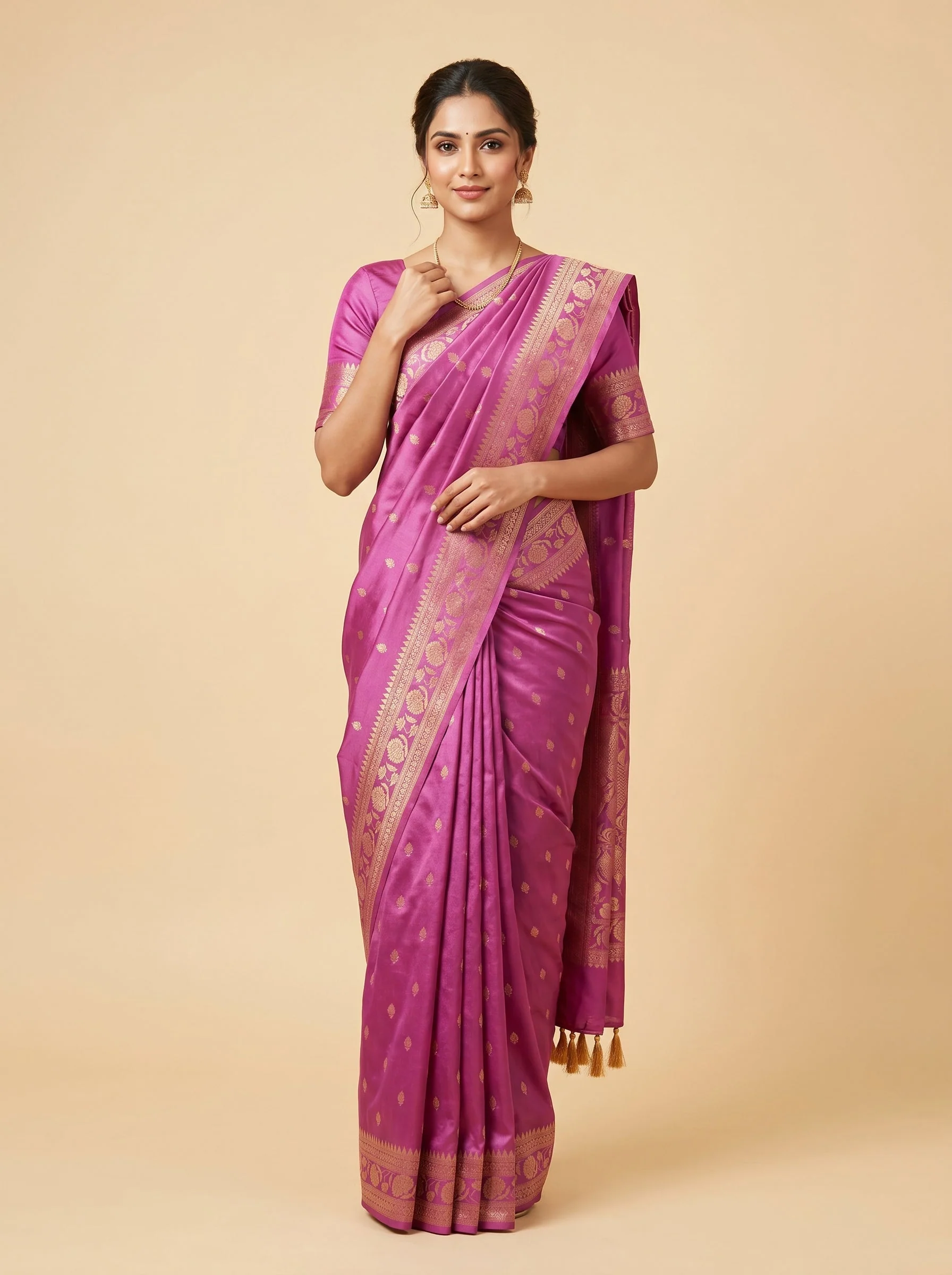 Purple Regal Charm Embroidered Saree