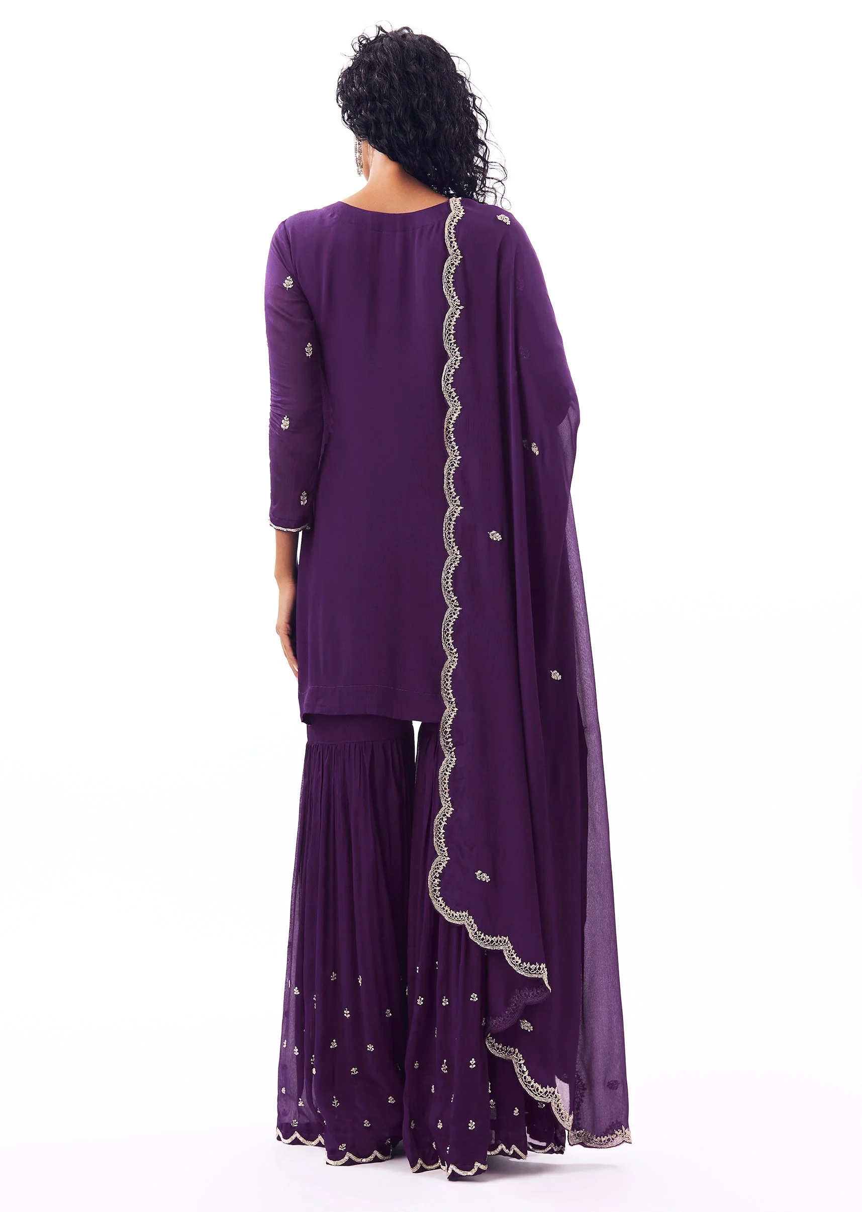 Purple Sharara Suit - Image 5