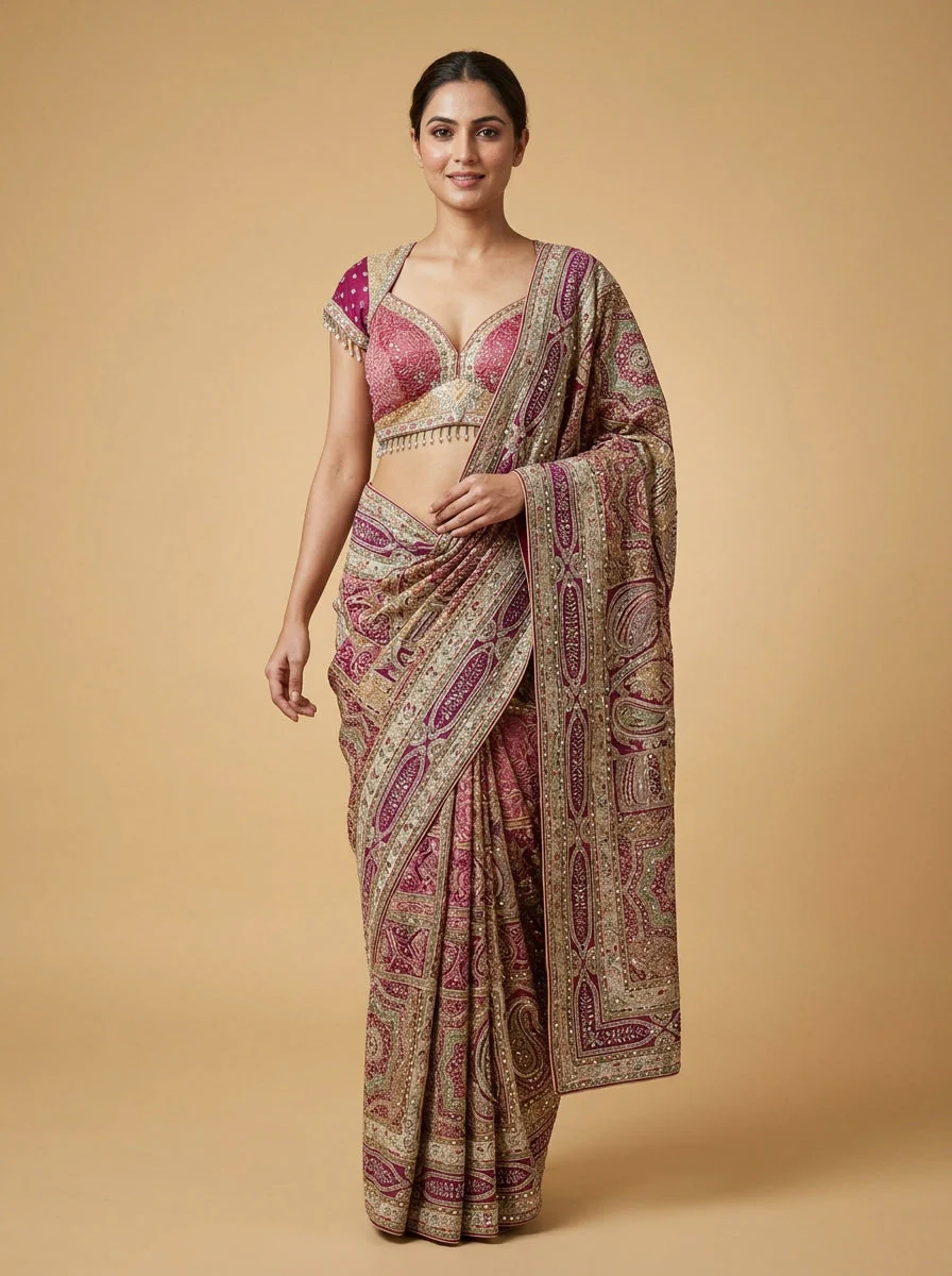 Purple Striking Statement Saree