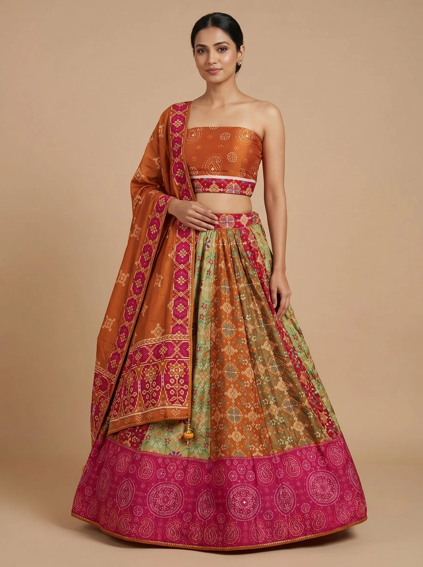 Rainbow Print Lehenga