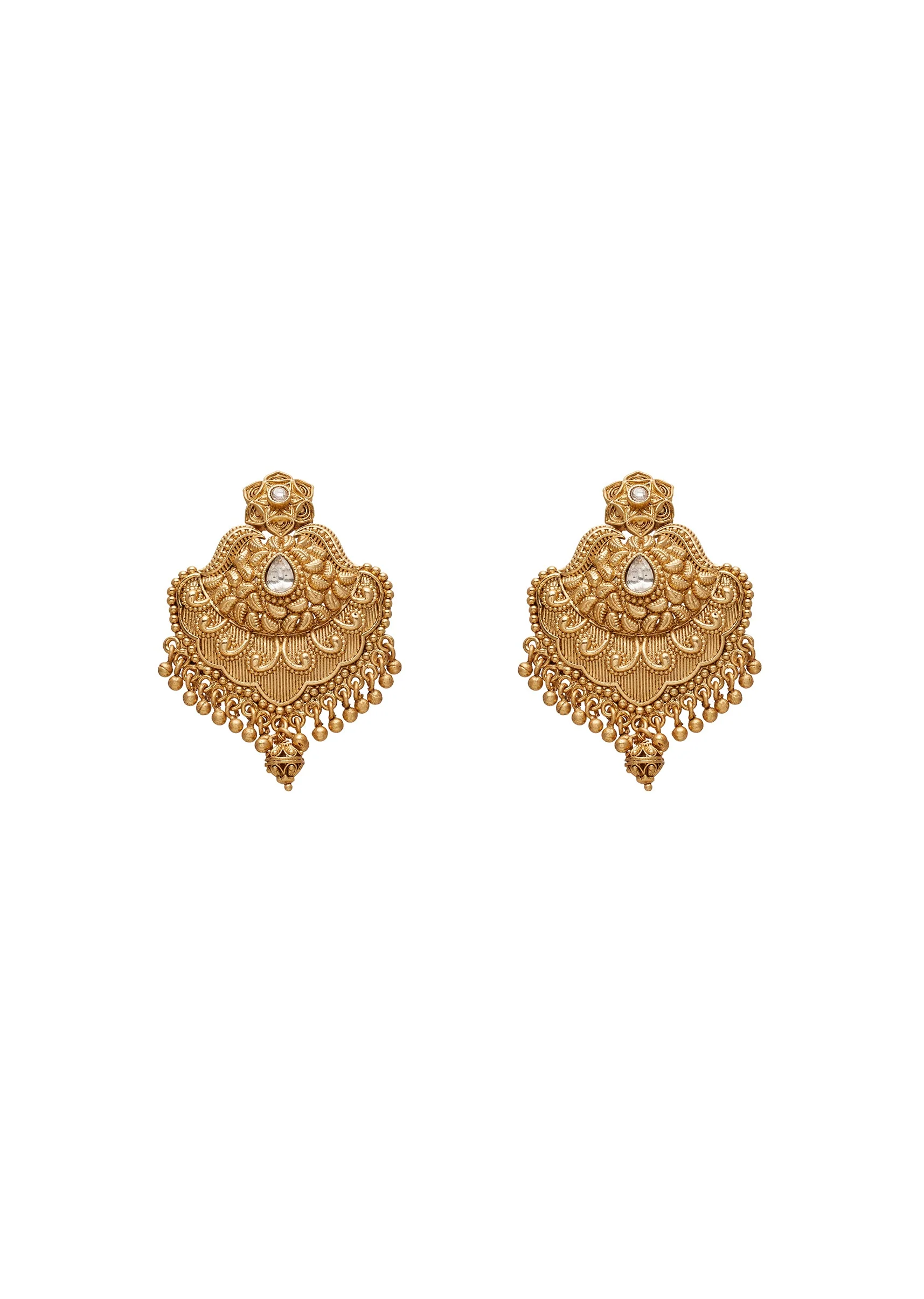 Rajwadi Kundan Earrings - Image 2