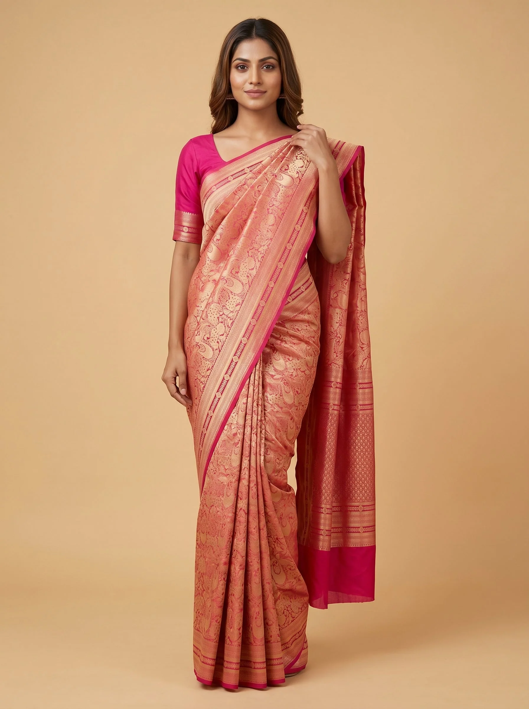 Rani Bold Flow Handloom Saree