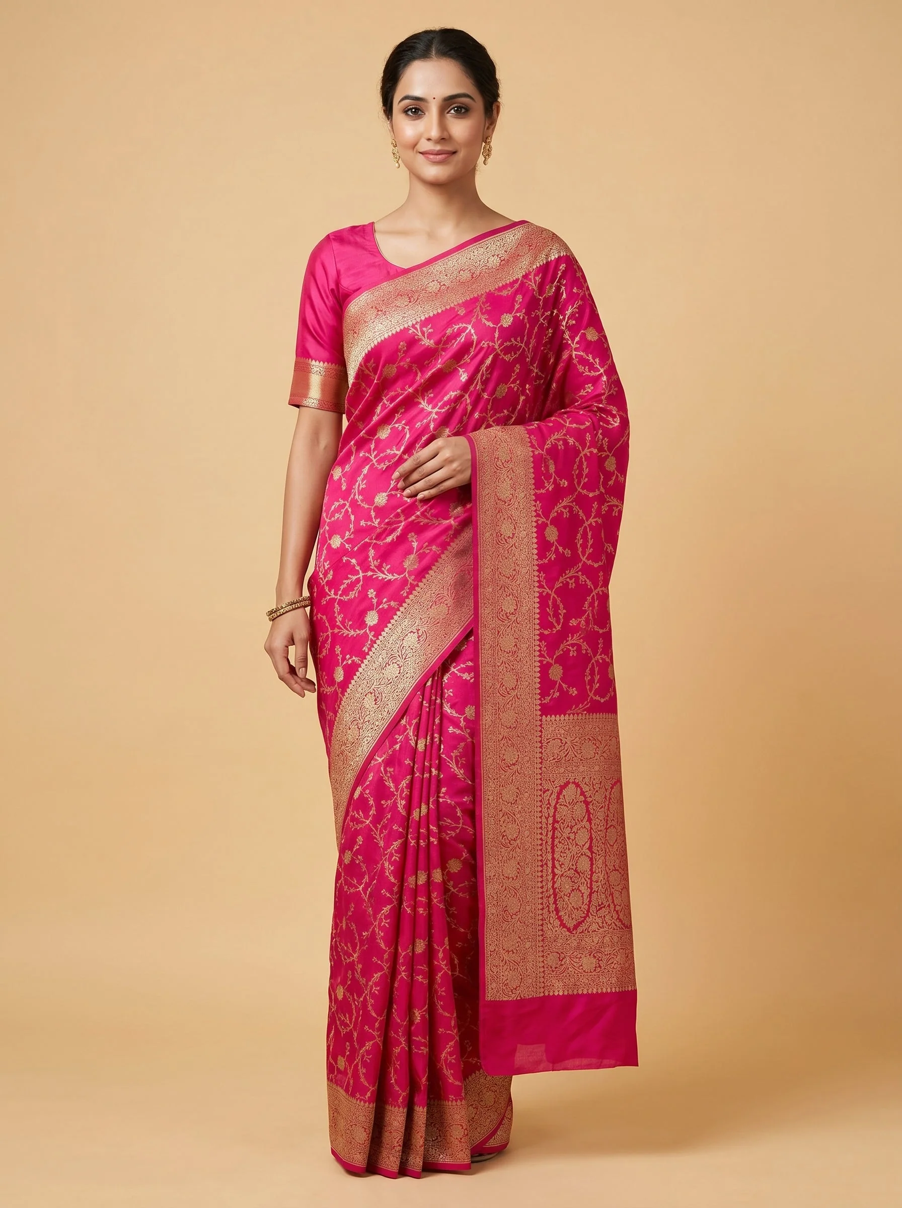 Rani Festive Embroidery Embroidered Saree