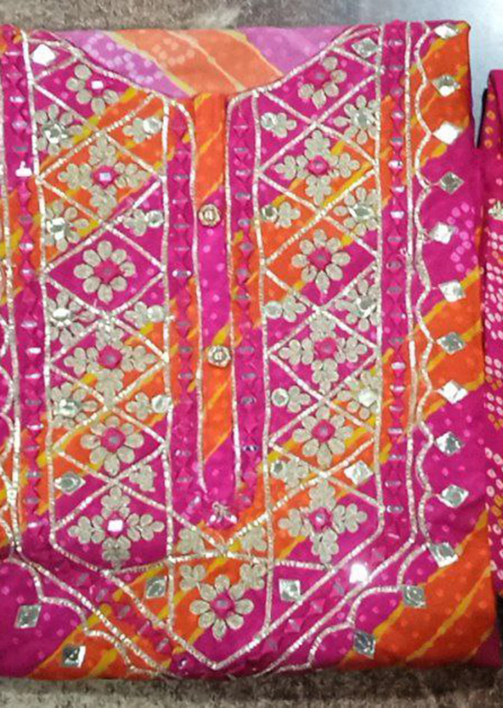 Rani Orange Dress Material