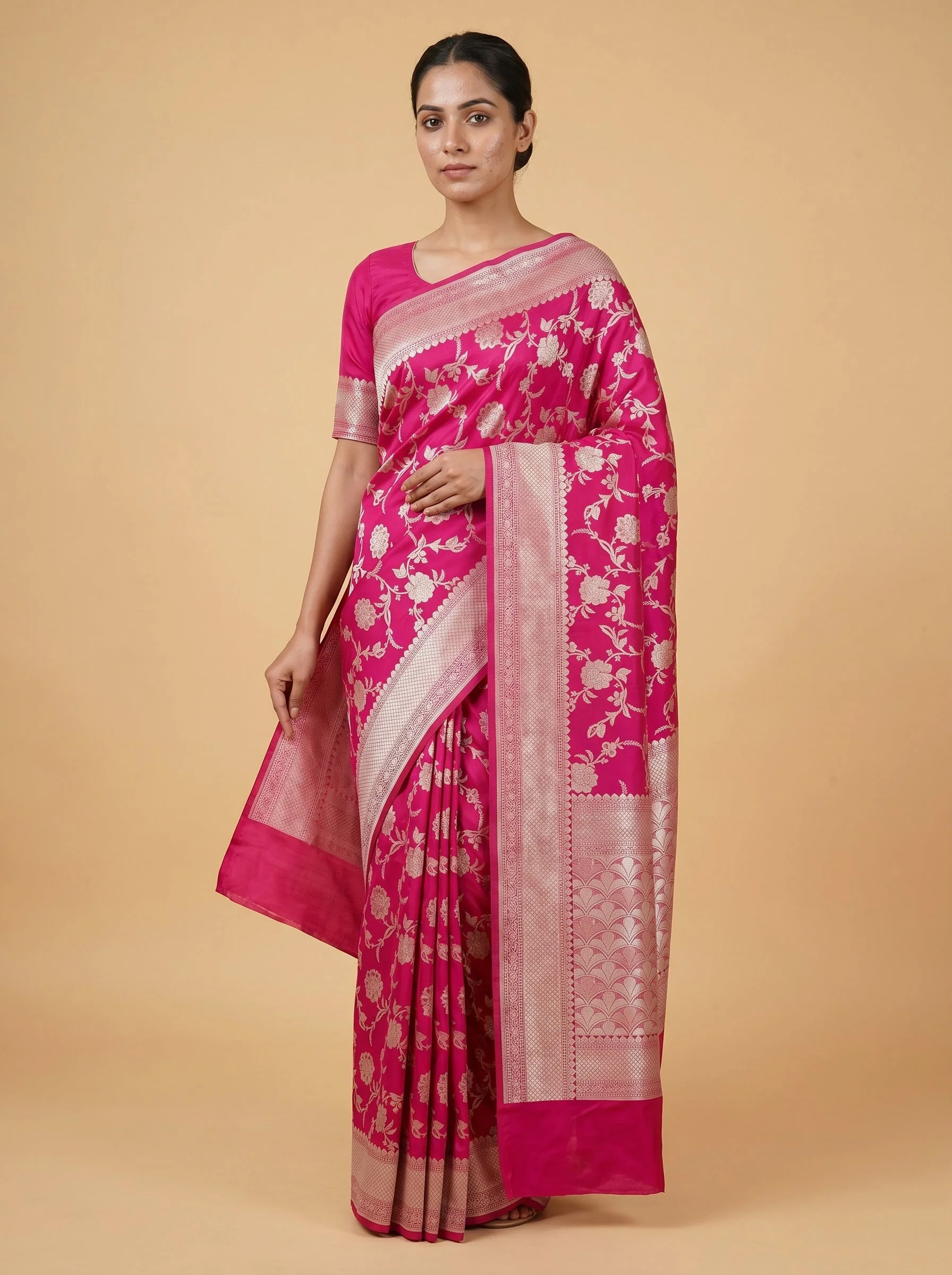 Rani Pink Festivity Saree