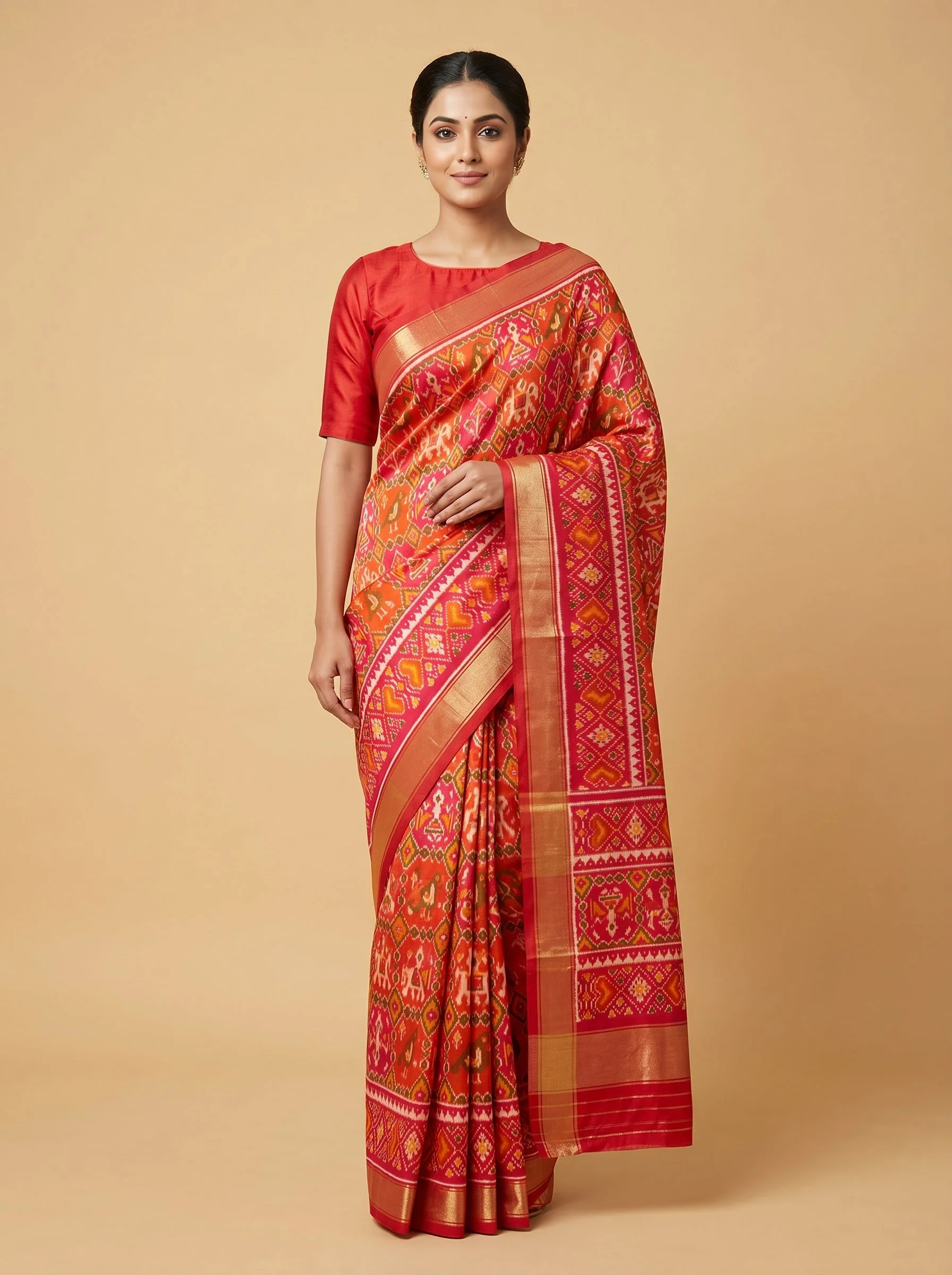 Rani Pink Glow Handloom Saree