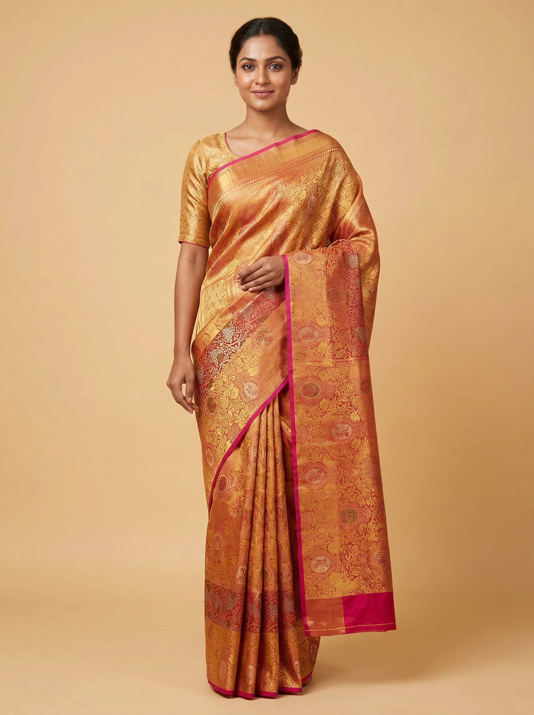 Rani Pink Radiance Saree