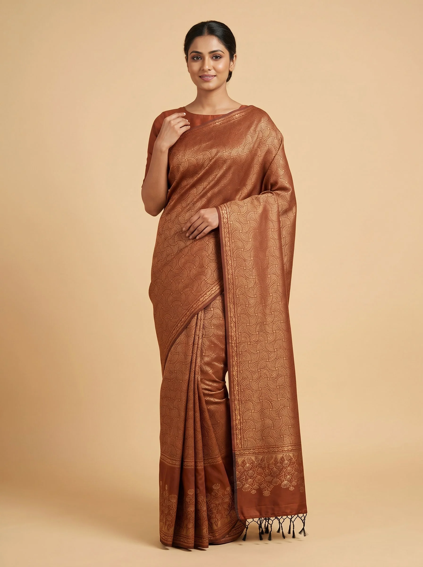 Rani Pink Regal Charm Handloom Saree