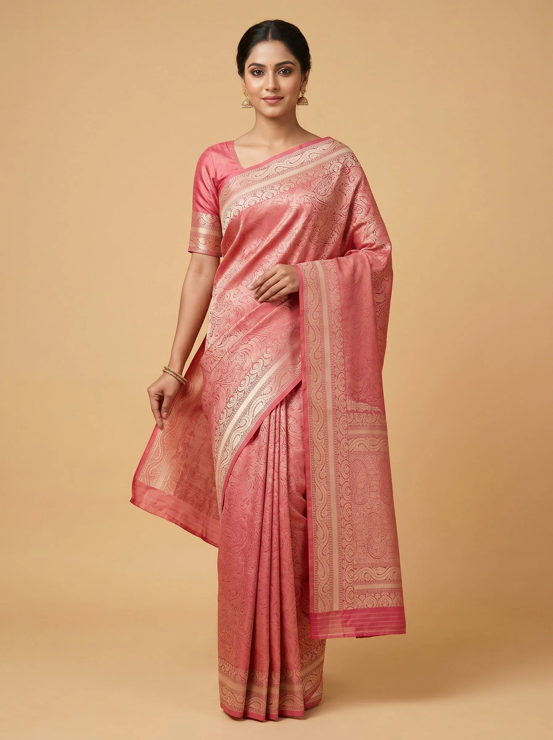 Rani Pink Vibrant Aura Handloom Saree