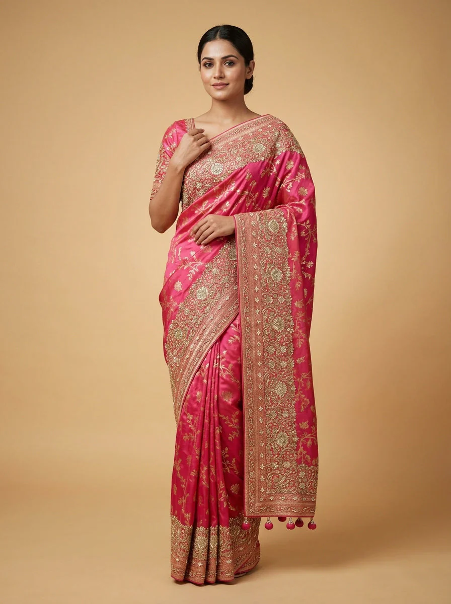 Raspberry Rani Bold Glam Saree