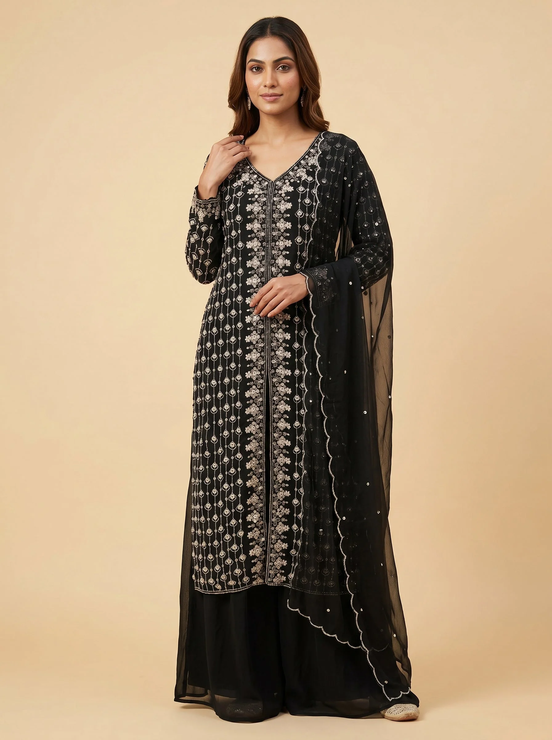 Raven Black Palazzo Set