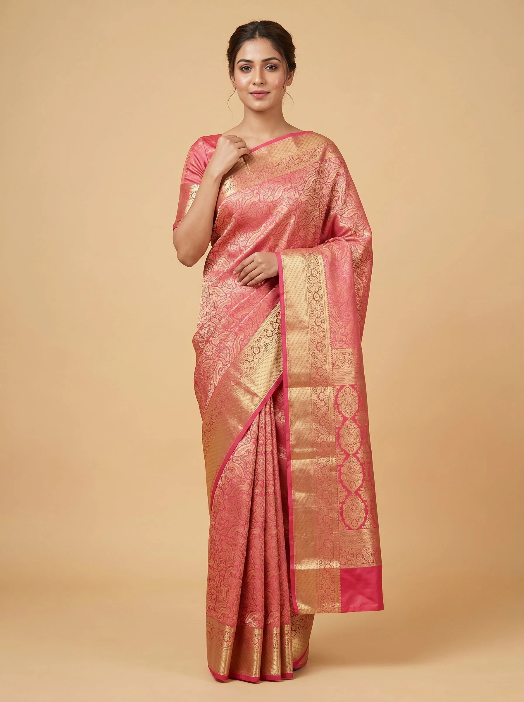 Red Crimson Essence Handloom Saree