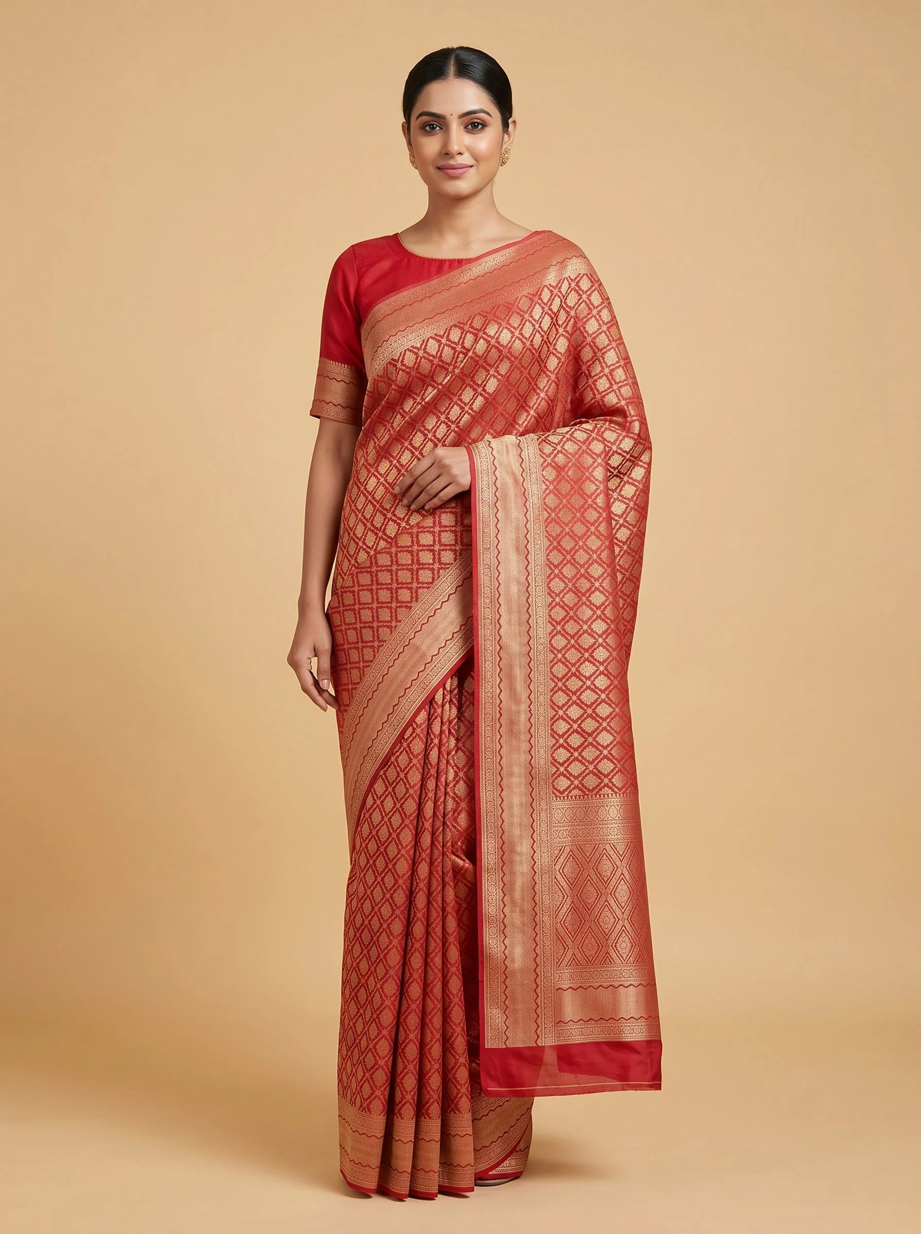Red Enduring Handloom Saree
