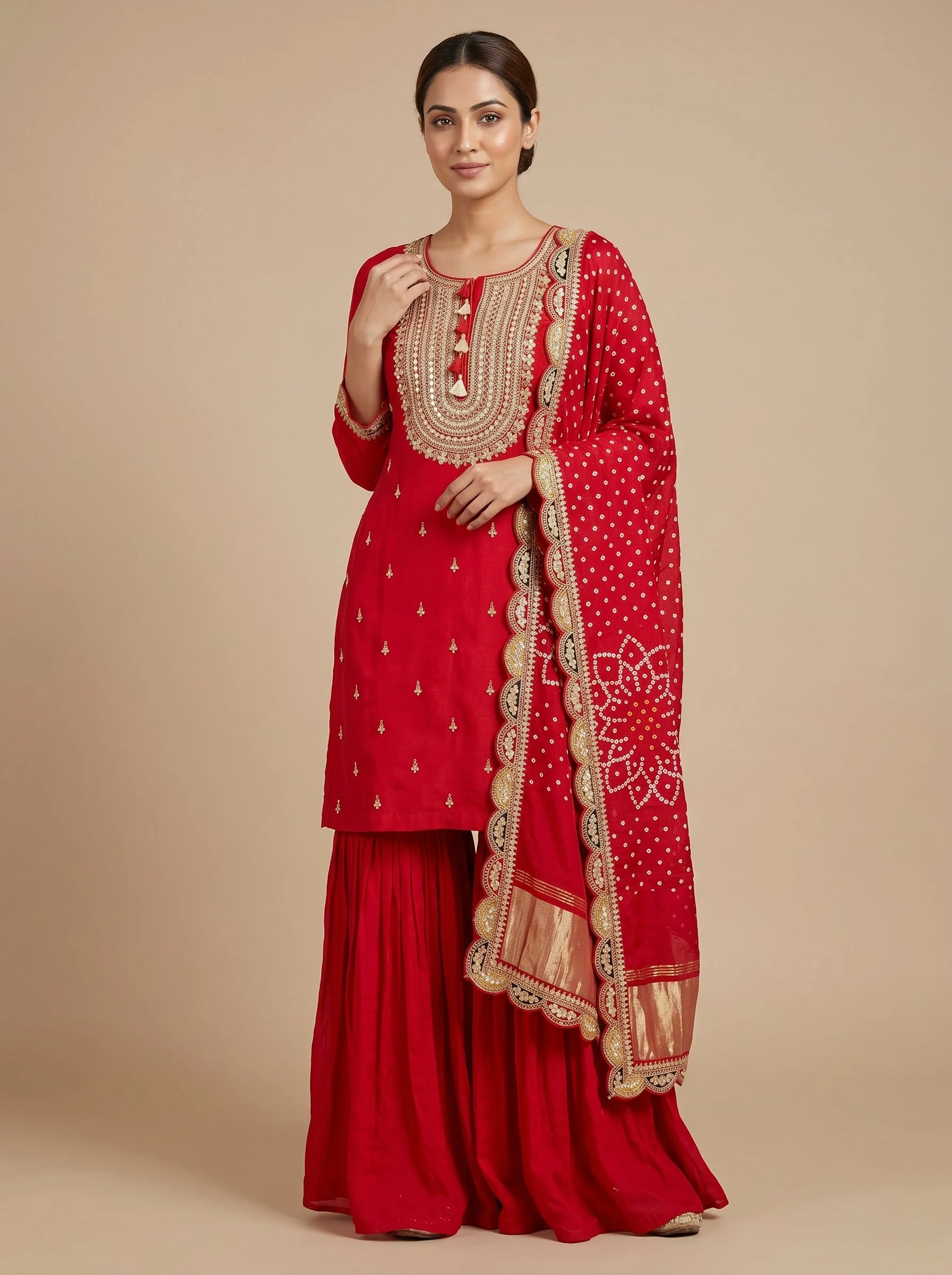 Red Festive Sharara
