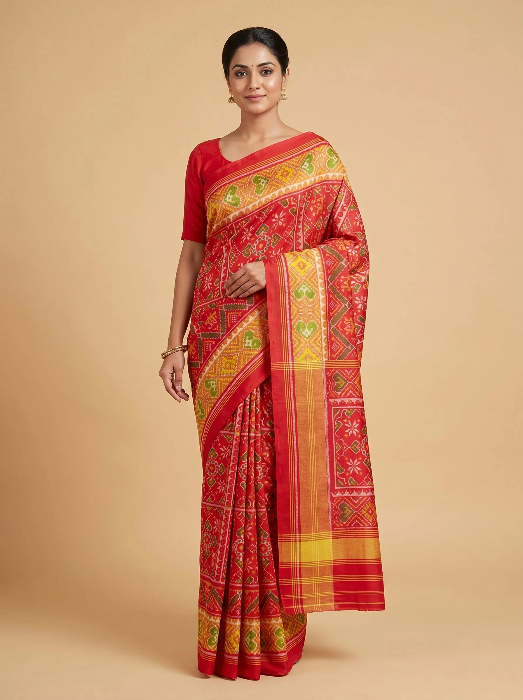 Red Gold Radiance Saree
