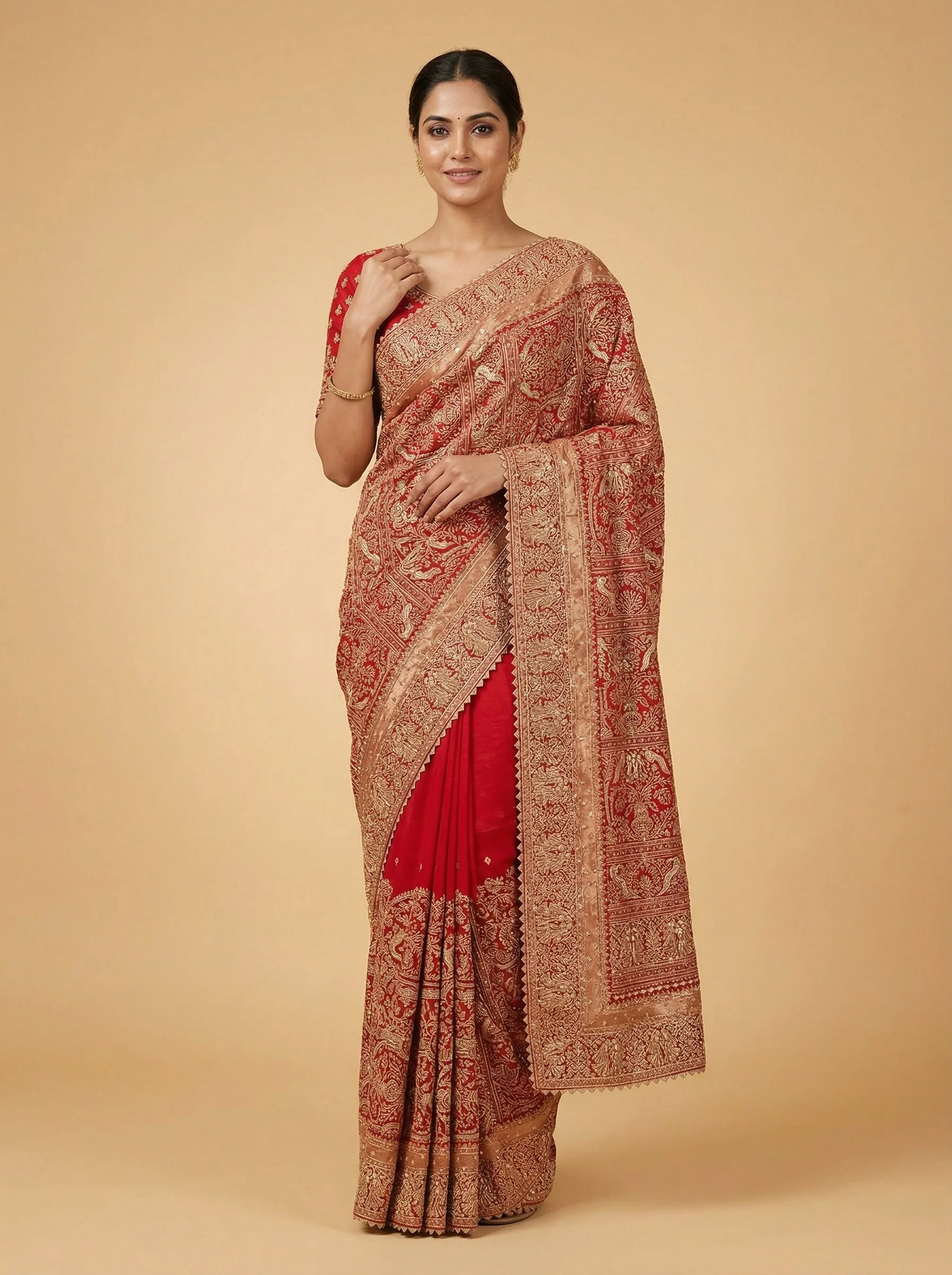 Red Legacy Handloom Saree
