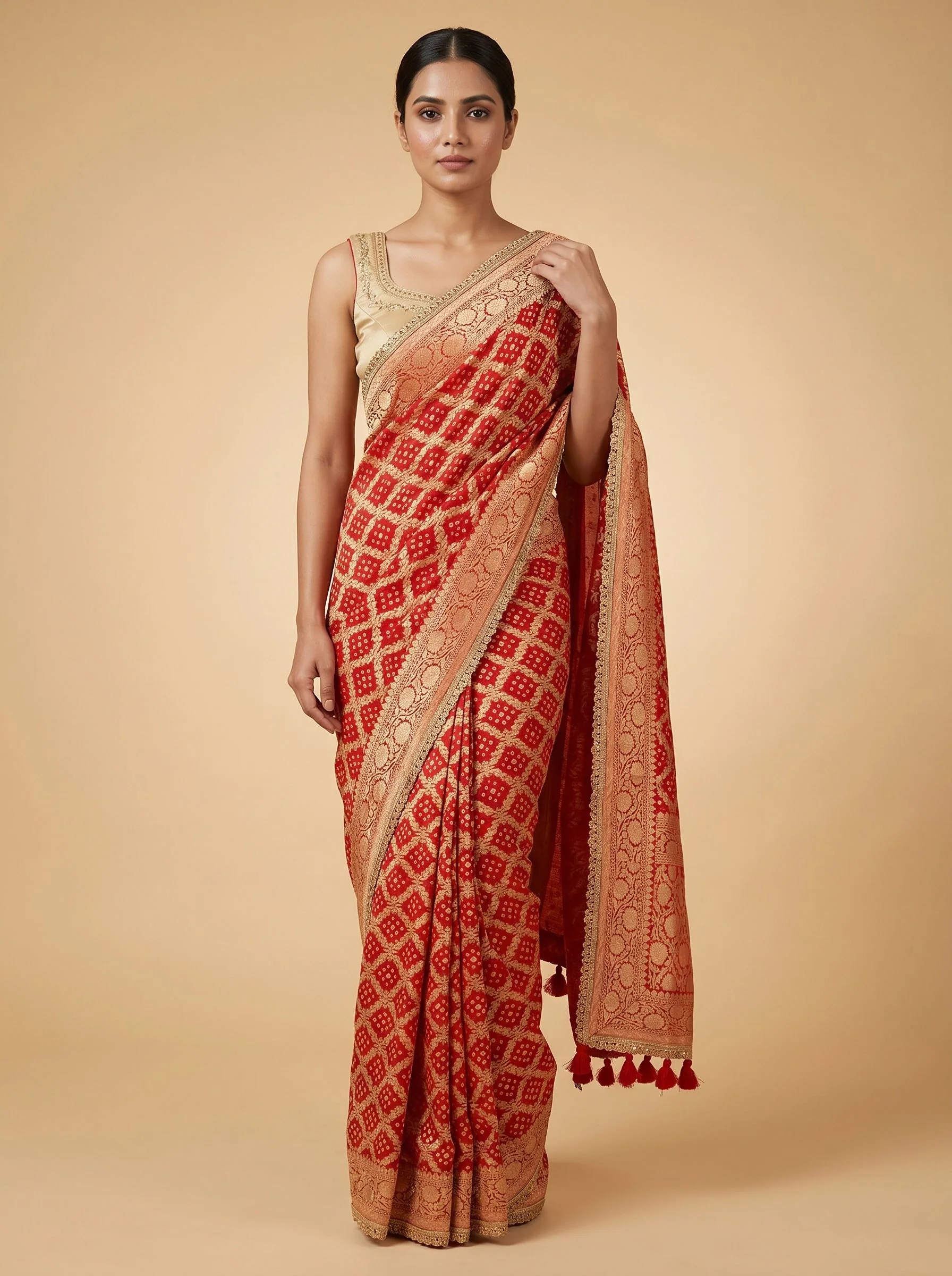 Red Legendary Embroidered Saree