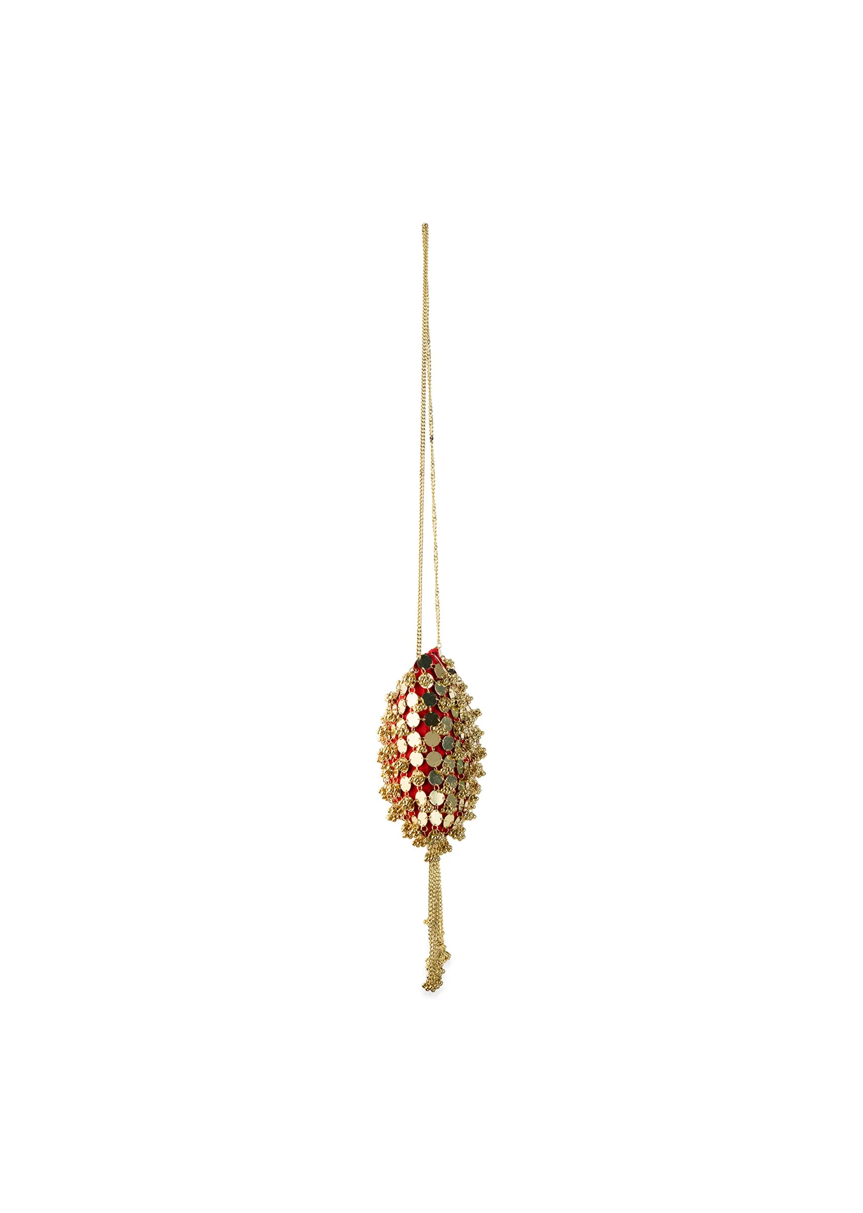 Red Mirror Disc Tassel Bag - Image 2