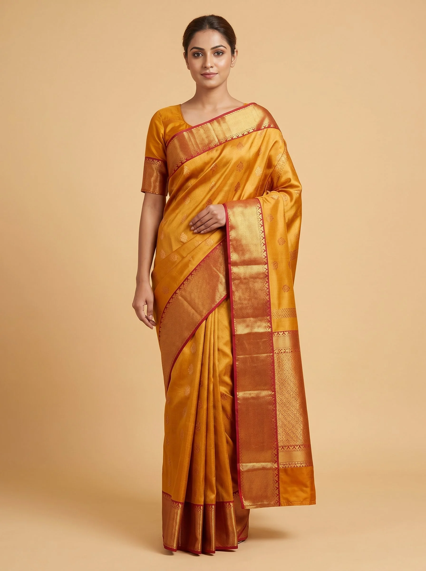 Red Power Statement Handloom Saree