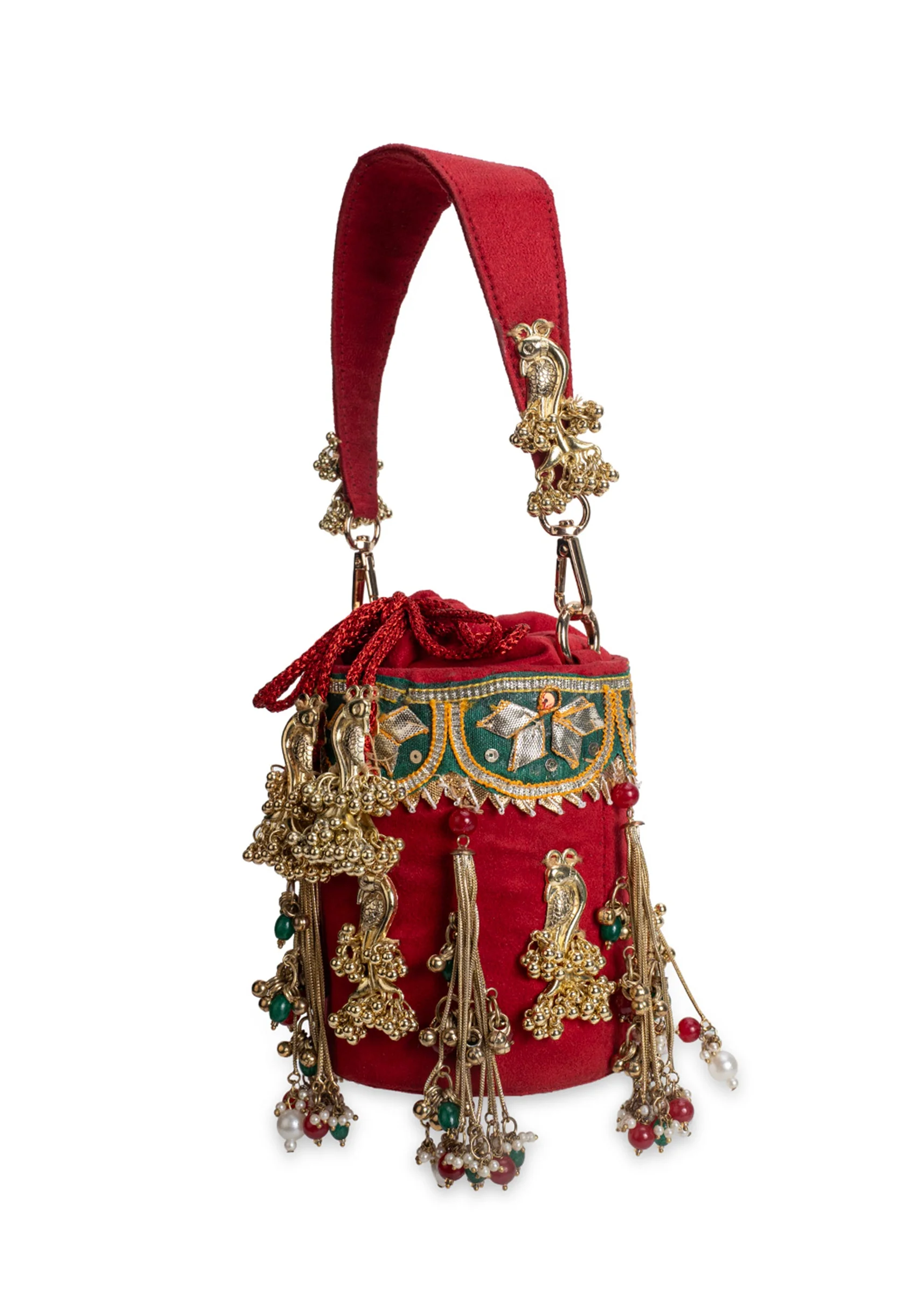 Red Velvet Potli Bag - Image 4