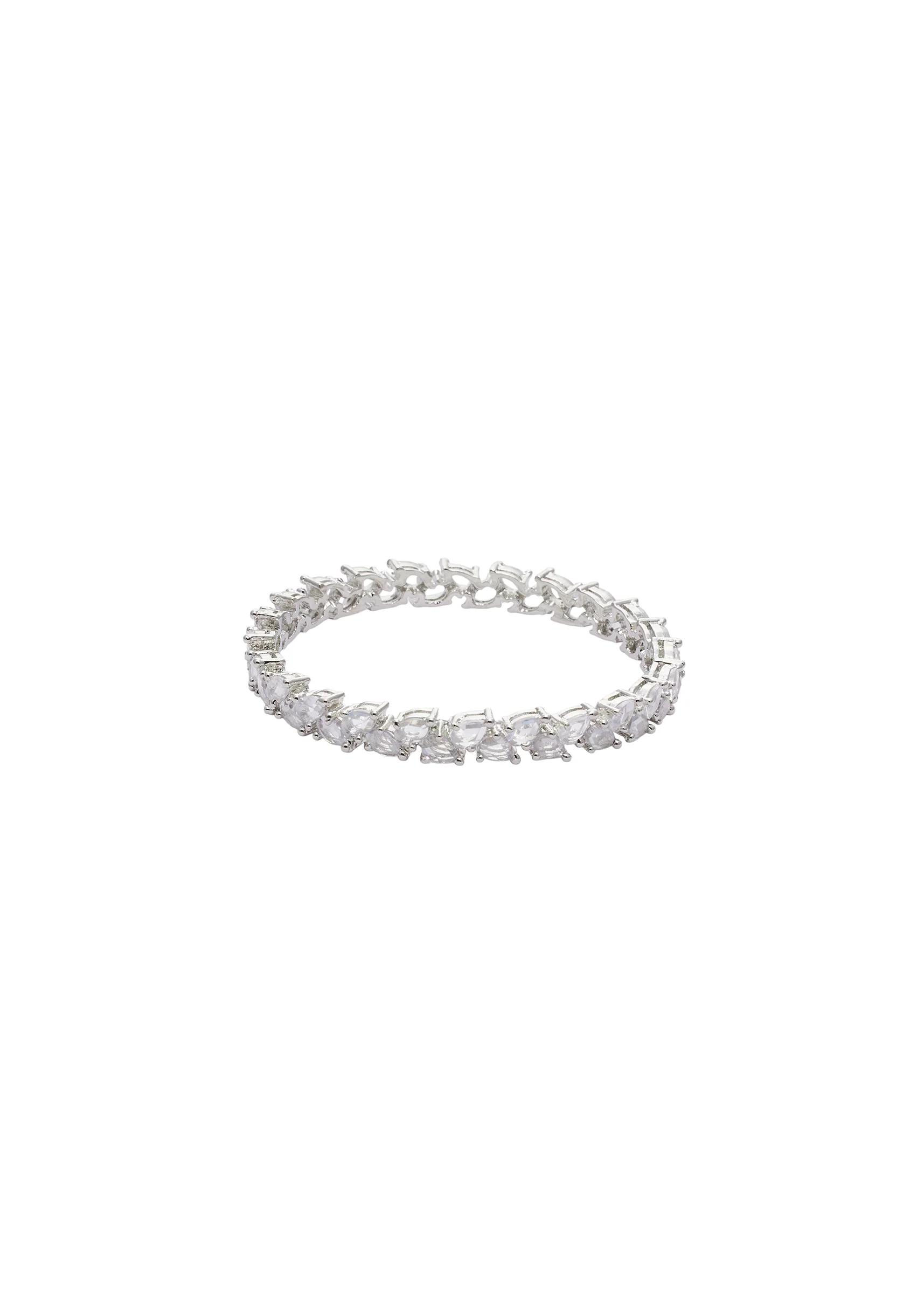Rhodium Finish CZ Bangle Set - Image 2
