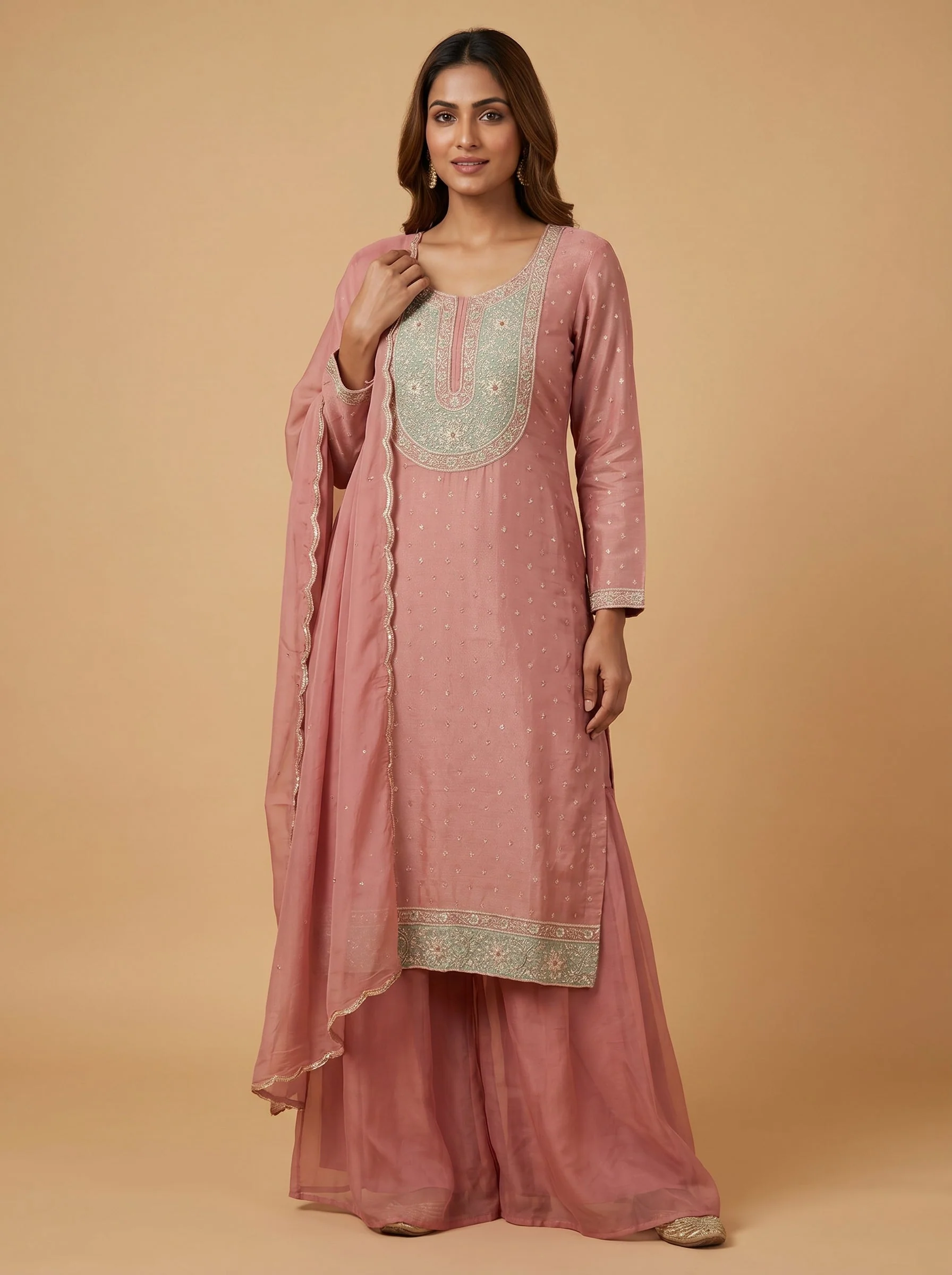Rosewater Pink Palazzo Set
