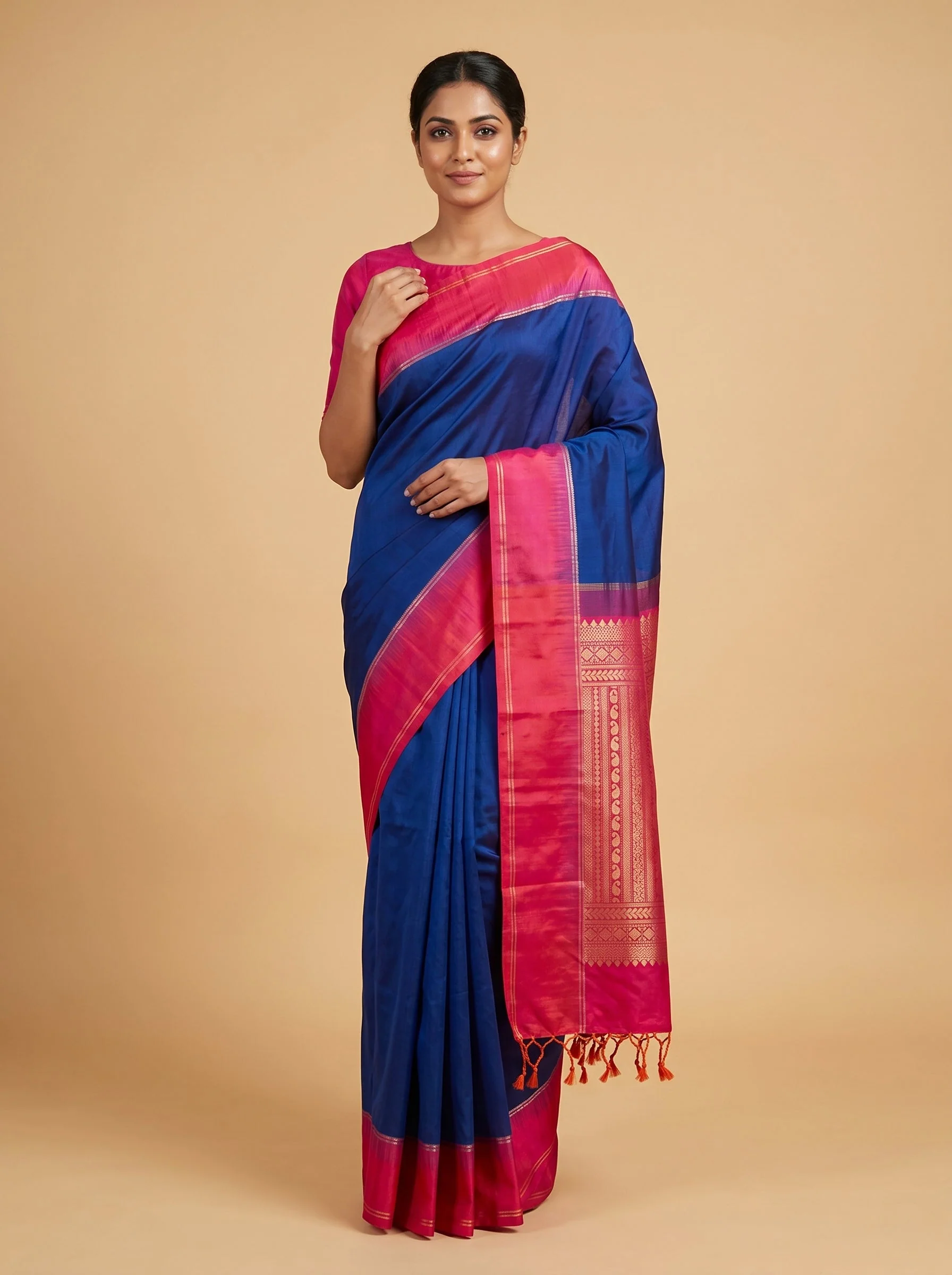 Royal Blue Regal Handloom Saree