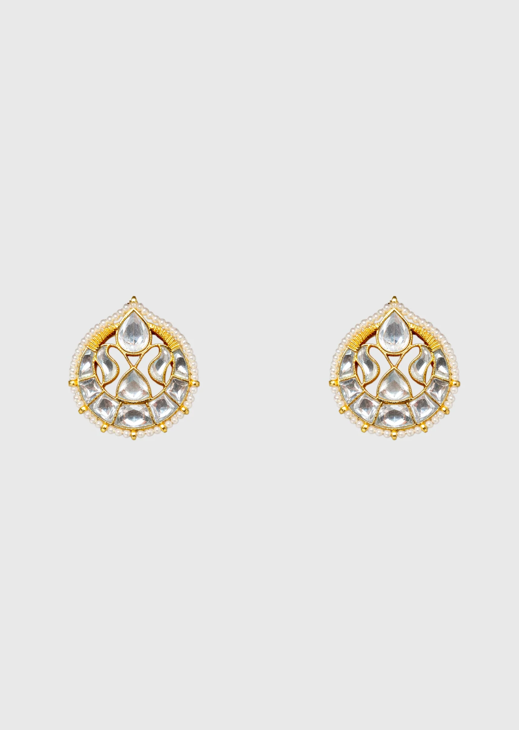Royal Green Kundan Necklace Set - Image 3