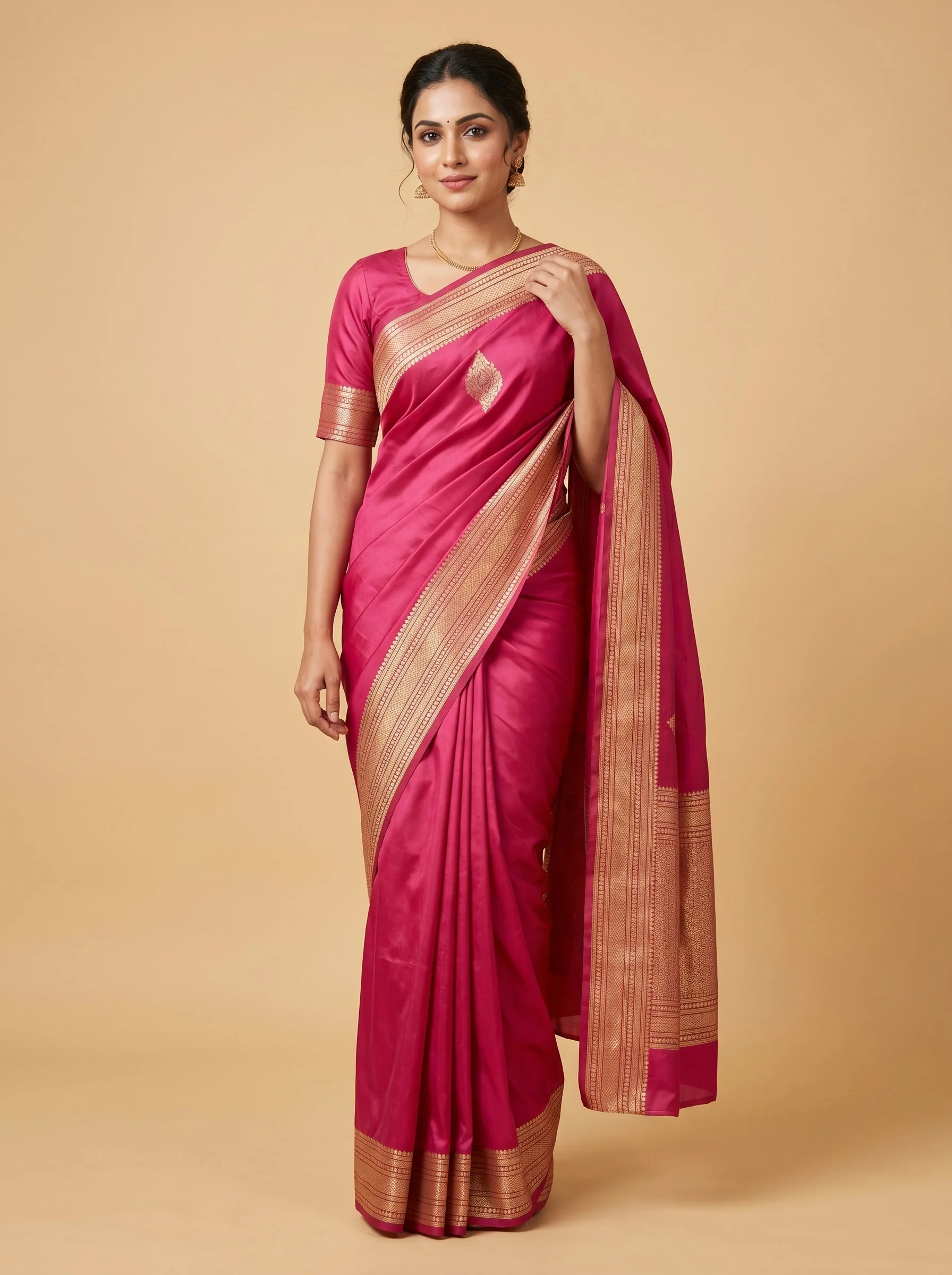 Royal Panel Maroon Handloom Saree