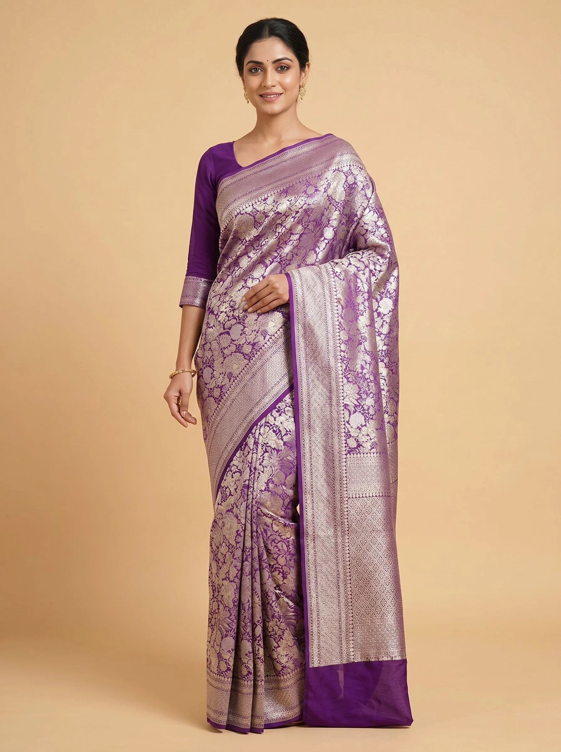 Royal Purple Elegance Saree