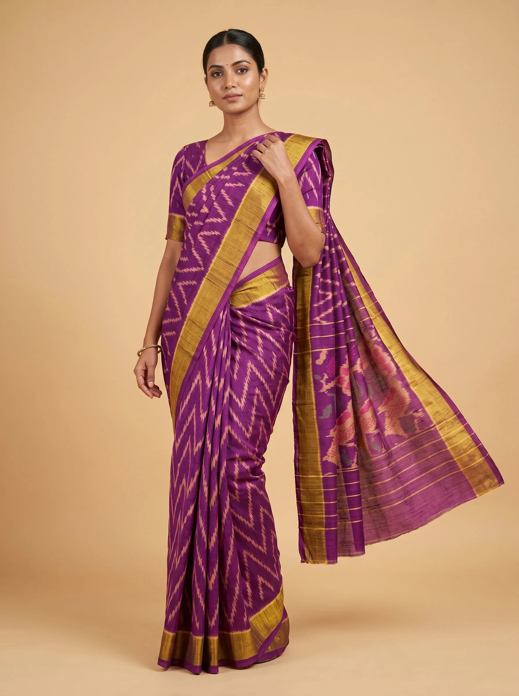 Royal Purple Flow Saree