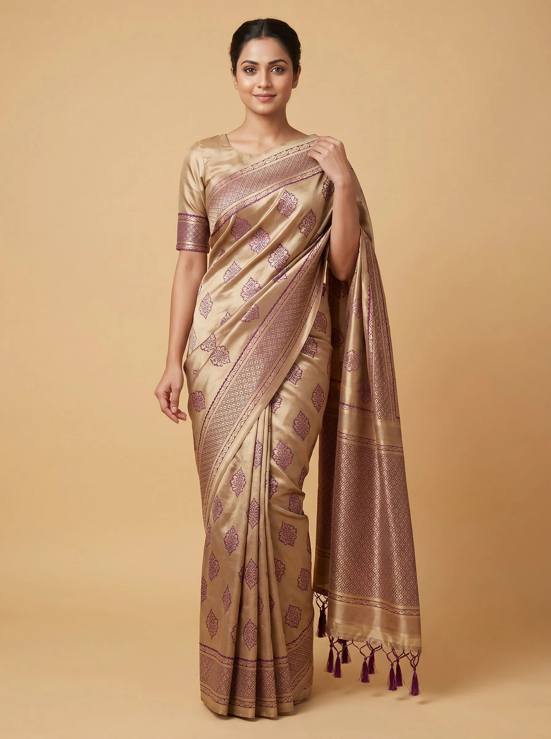 Royal Purple Handloom Saree