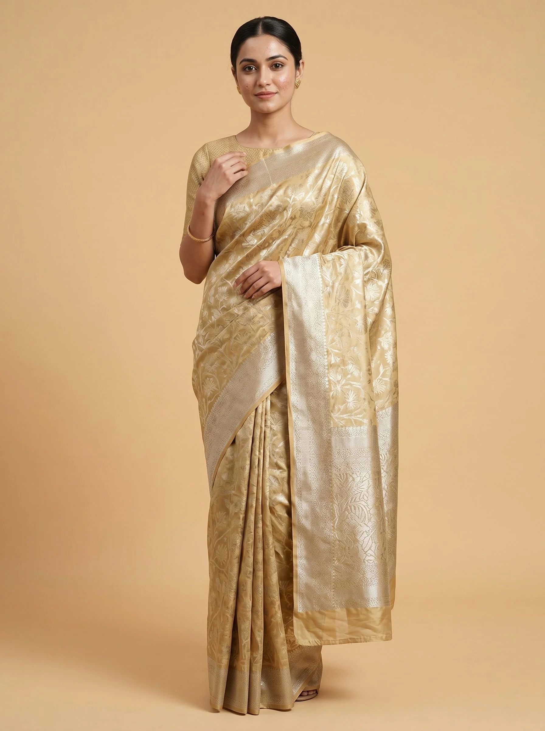 Royal Sheen Gold Handloom Saree