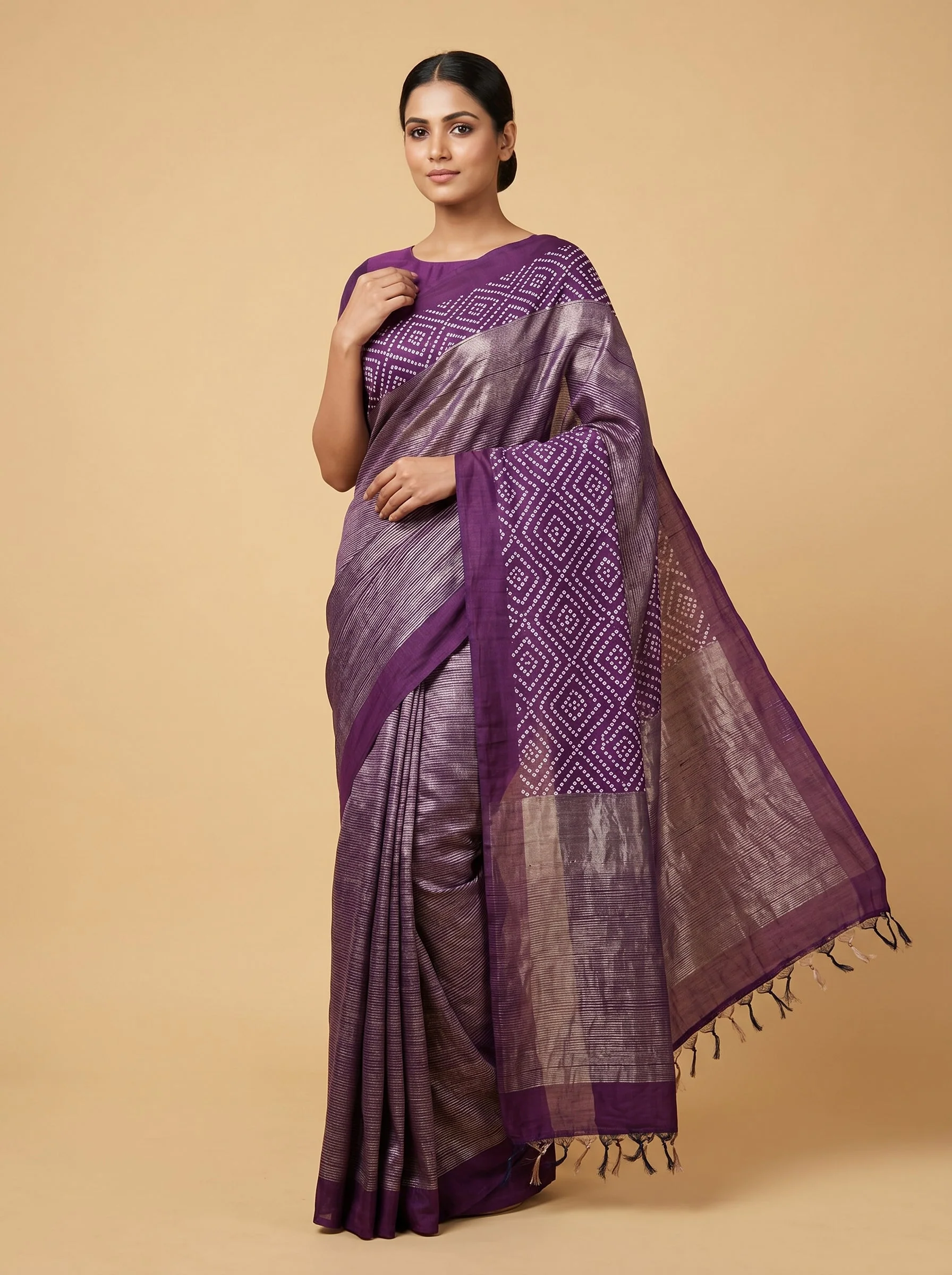 Royal Vine Wine Handloom Saree