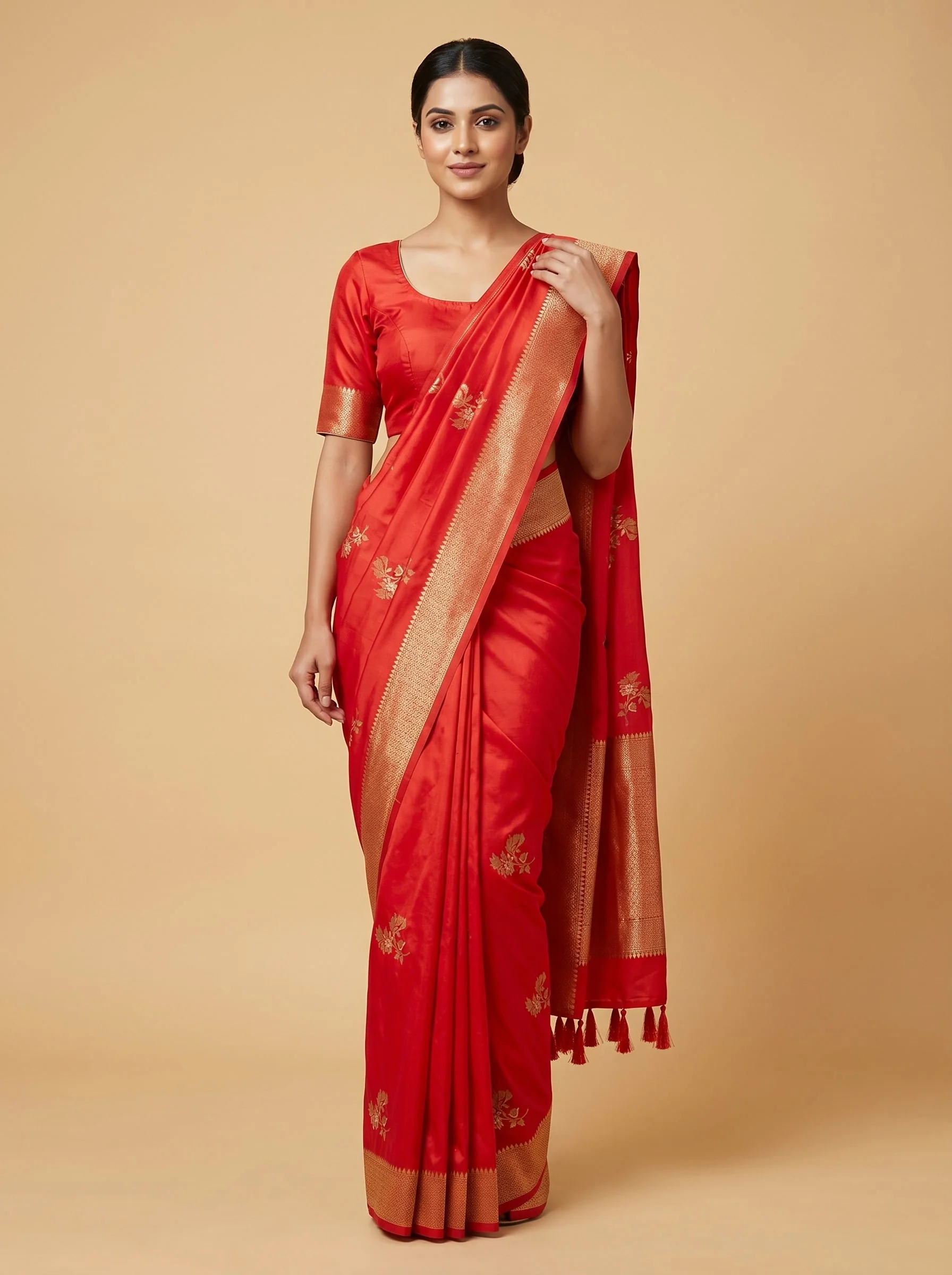 Ruby Heritage Glow Handloom Saree