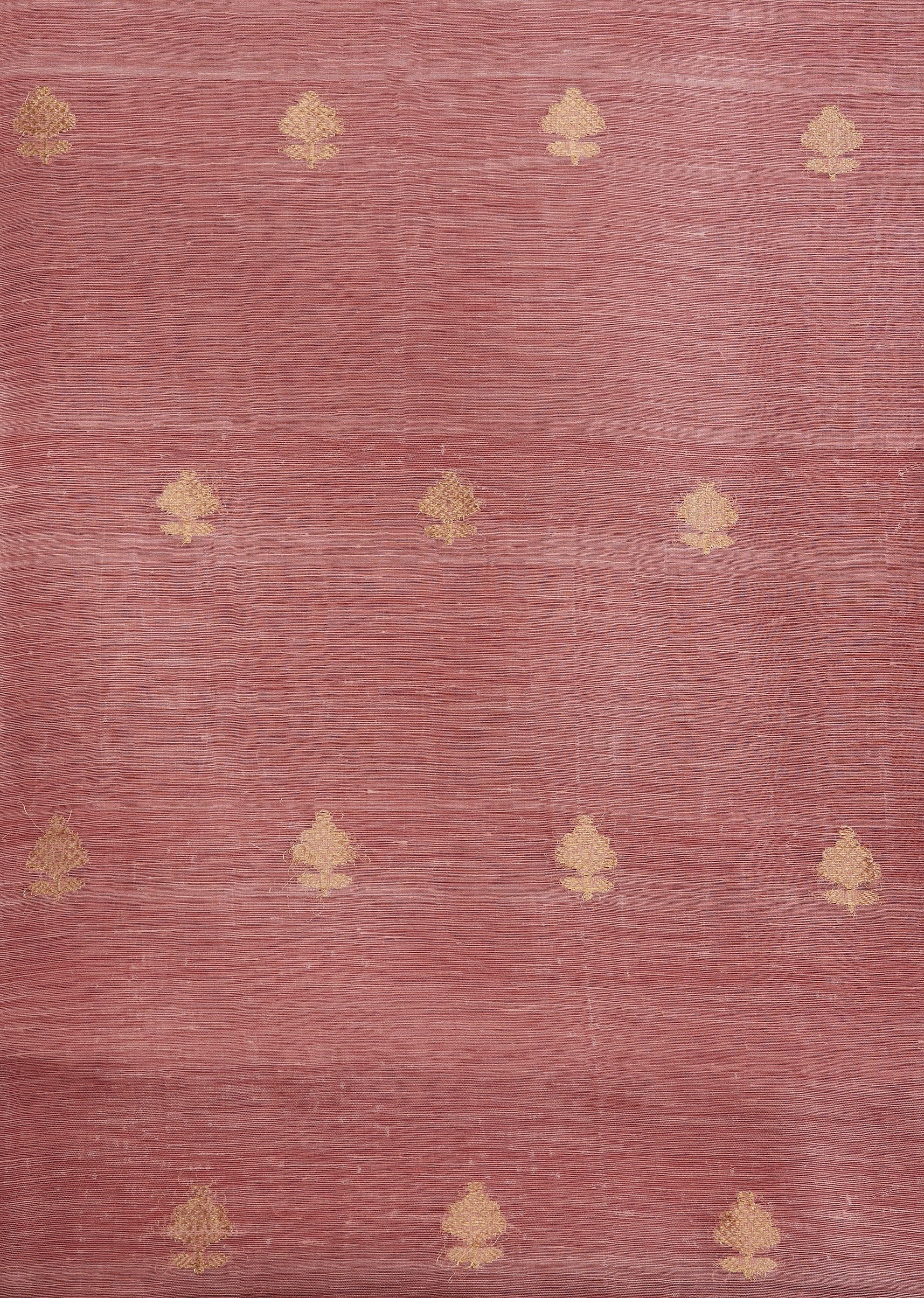Rust Banarasi Silk Unstitched Suit Set With Dupatta - Image 2